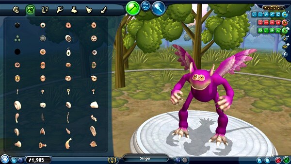 De bouwdoos van het leven in het computerspel Spore. (Electronic Arts)