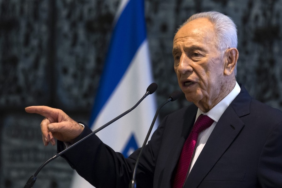 De Israëlische president Shimon Peres.