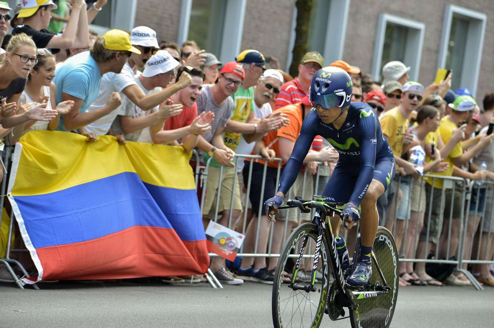 Nairo Quintana in Utrecht zaterdagmiddag.