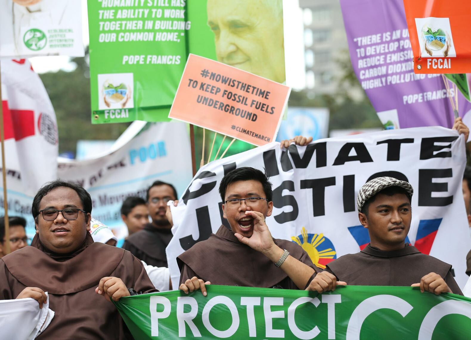 Een klimaatmars in de Filipijnen in 2015.