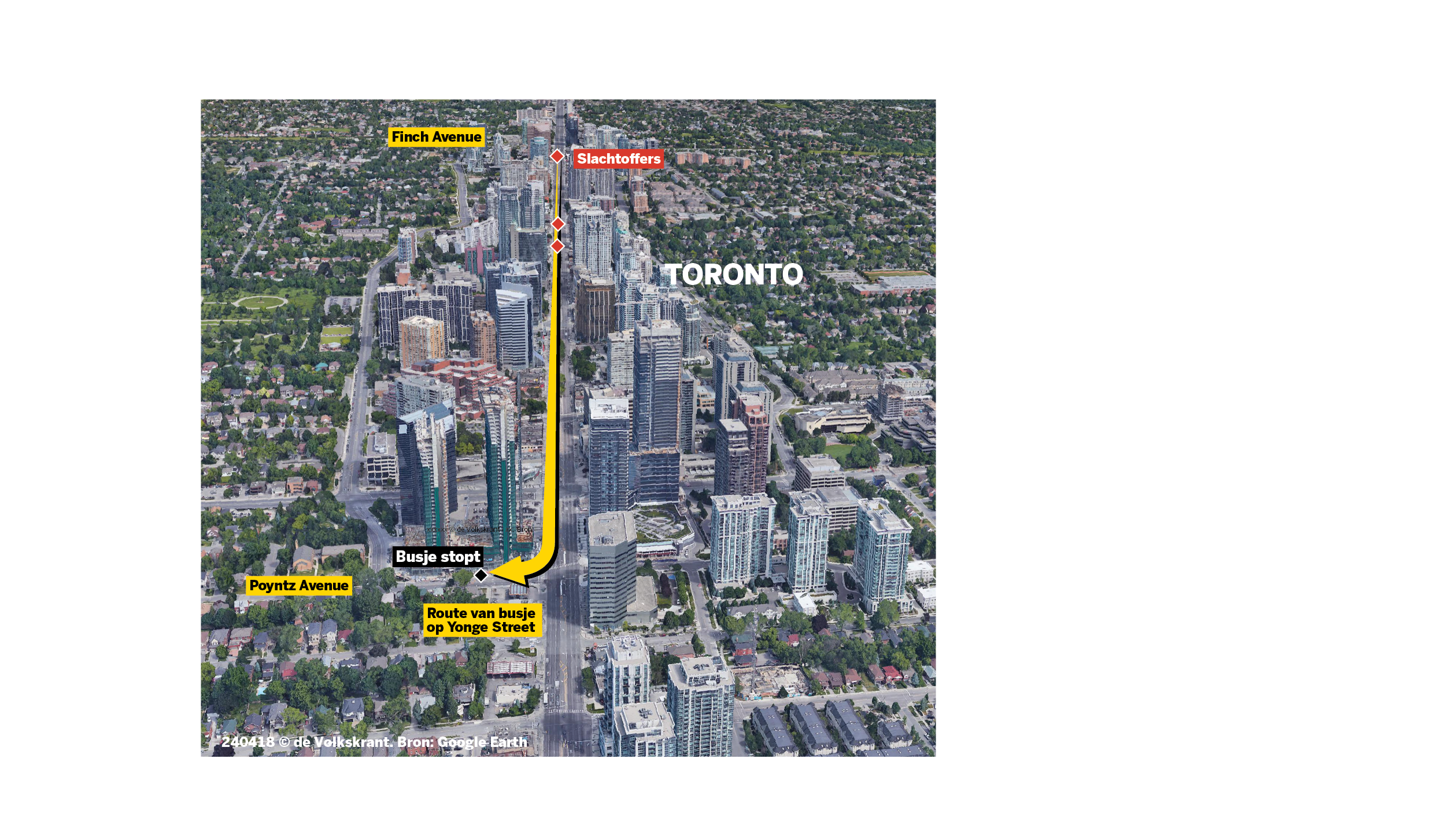 Busje rijdt in op voetgangers in Toronto: tien doden, motief dader nog onduidelijk