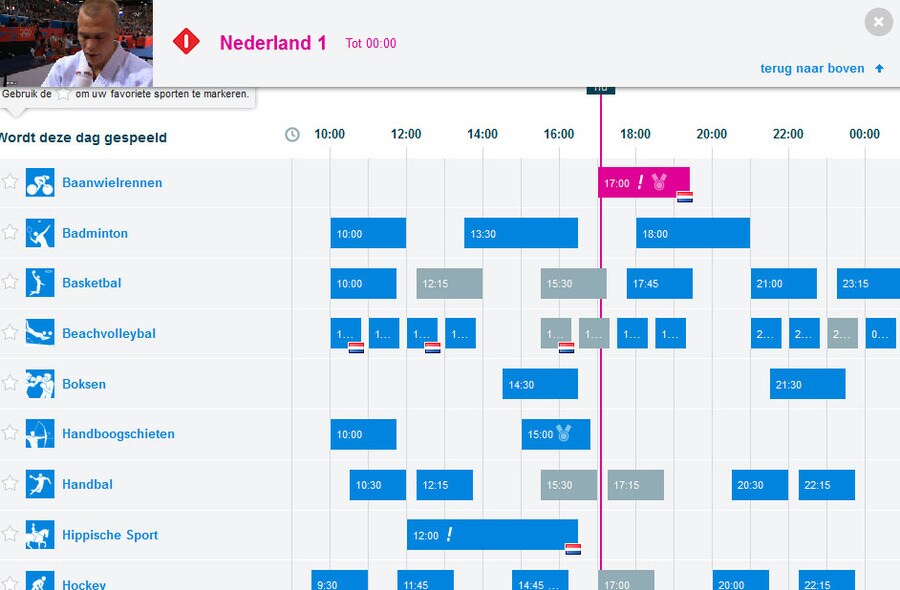 Het schema van wedstrijden is zo divers, dat het de NOS niet lukt om alle belangrijke wedstrijden ook echt live uit te zenden.