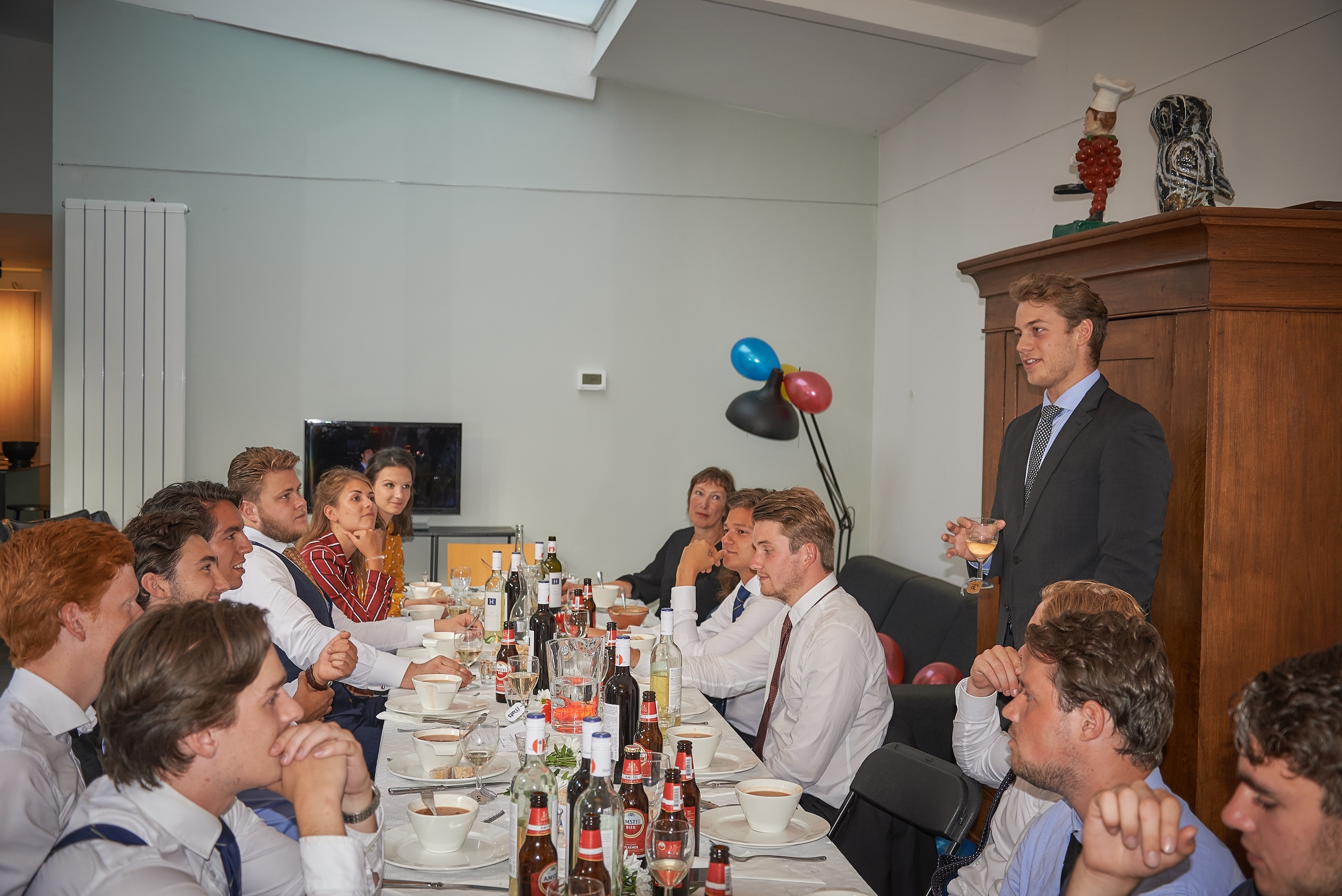 Speech, proost en roast tijdens het 21-diner