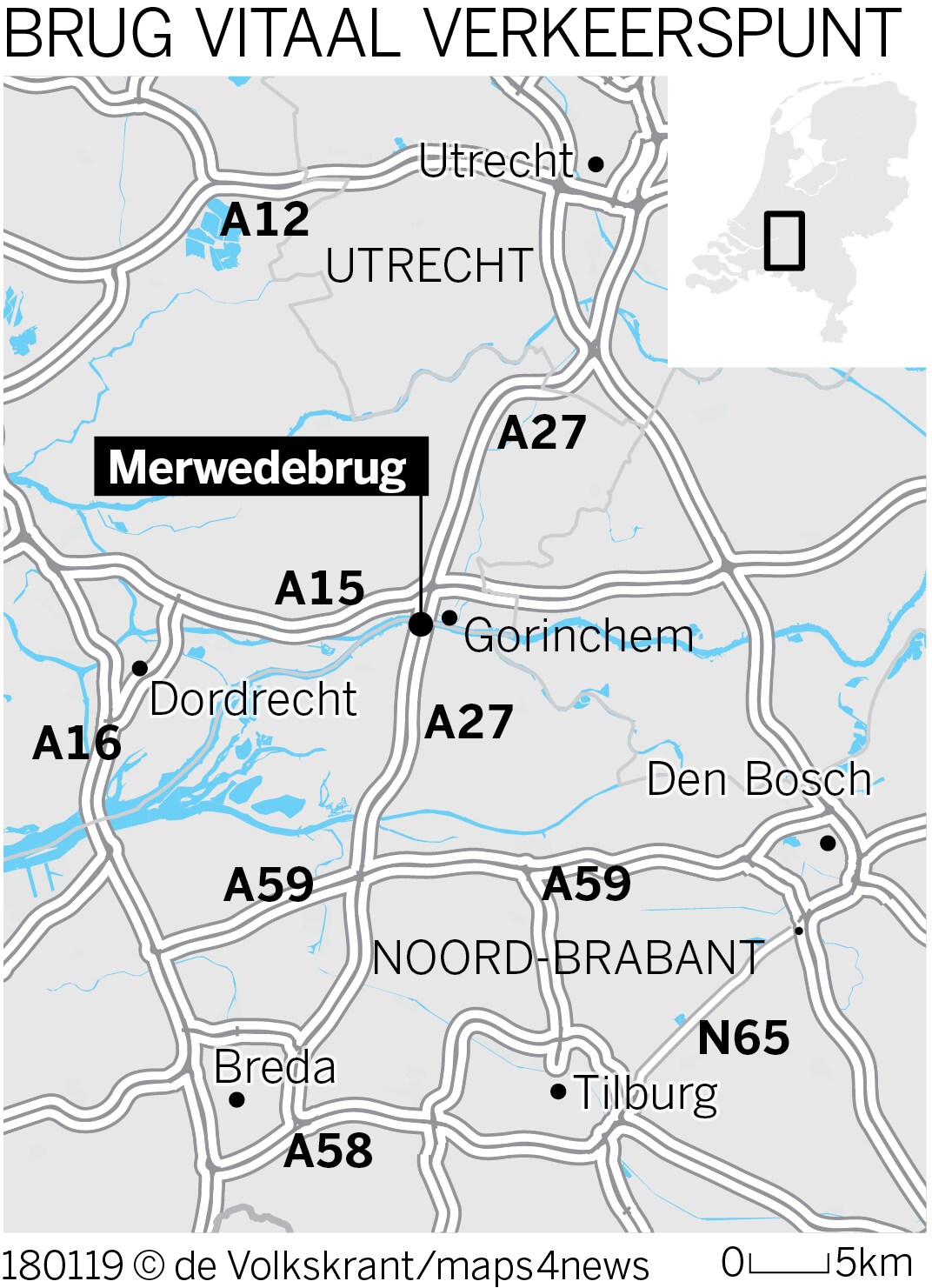 Onderzoekers TU Delft: ‘Nederland ontsnapt aan ramp met Merwedebrug’