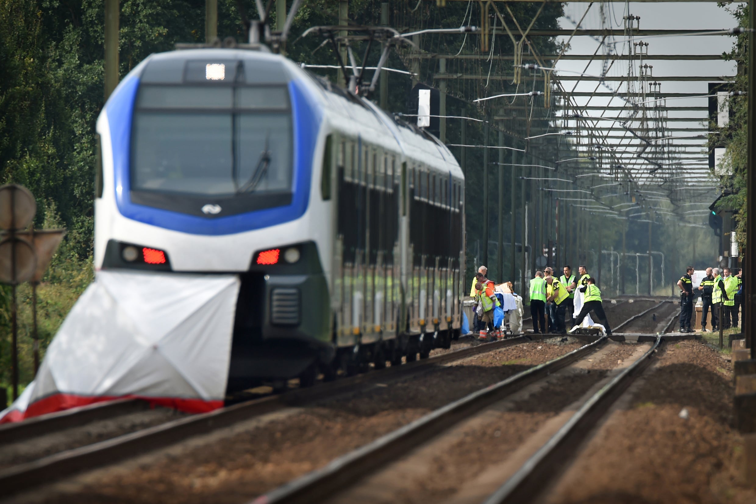 De spoorwegovergang waar het drama zich voltrok.