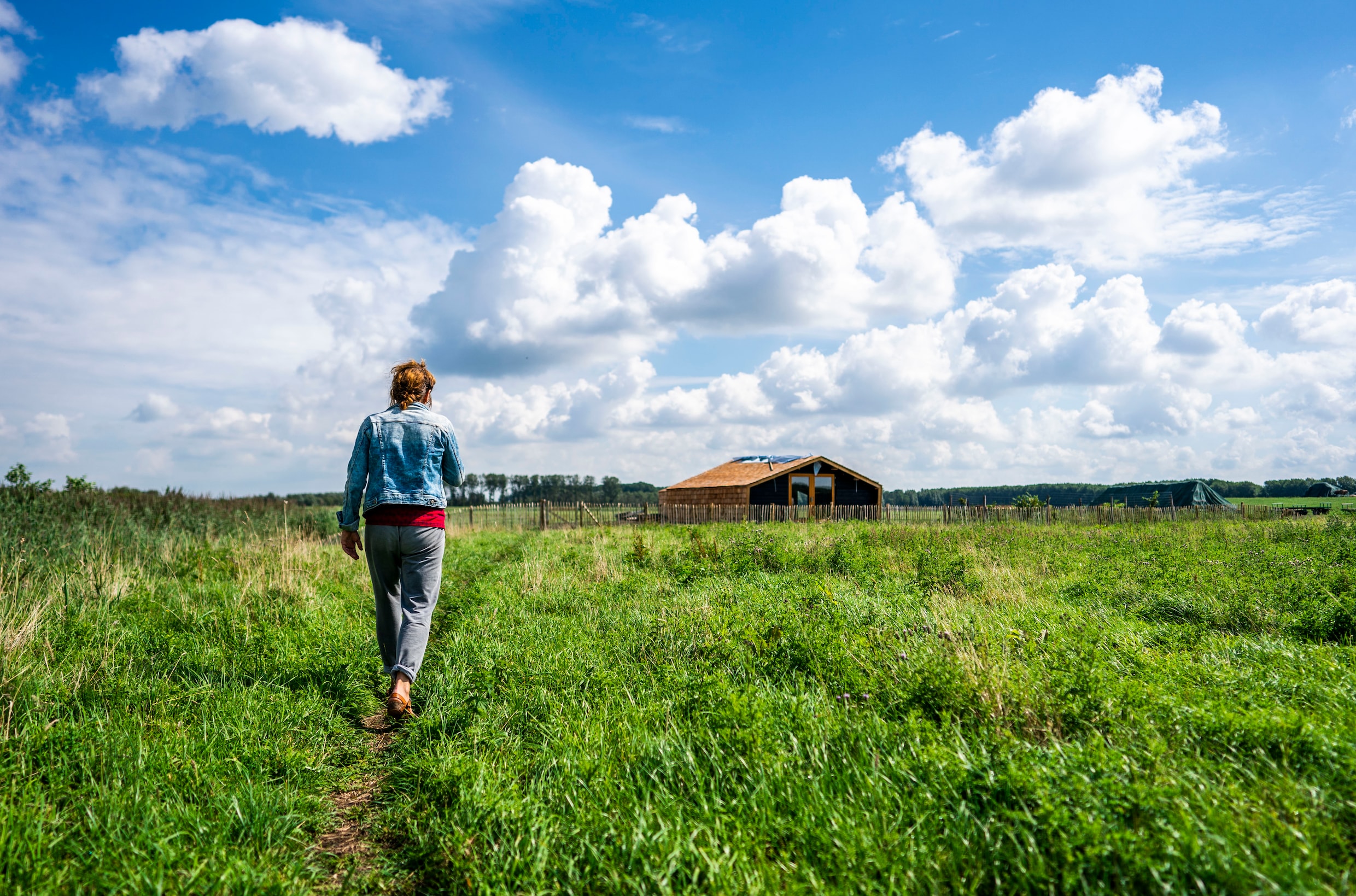 Josje Duijndam op haar Stiltegoed dat op 1 september feestelijk wordt geopend met yogaworkshops en meditatiesessies.