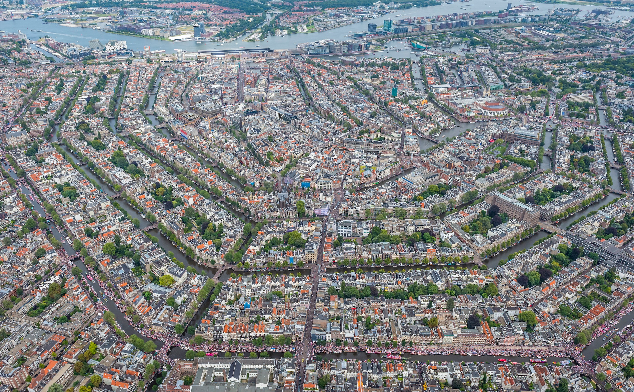 Het centrum van Amsterdam.