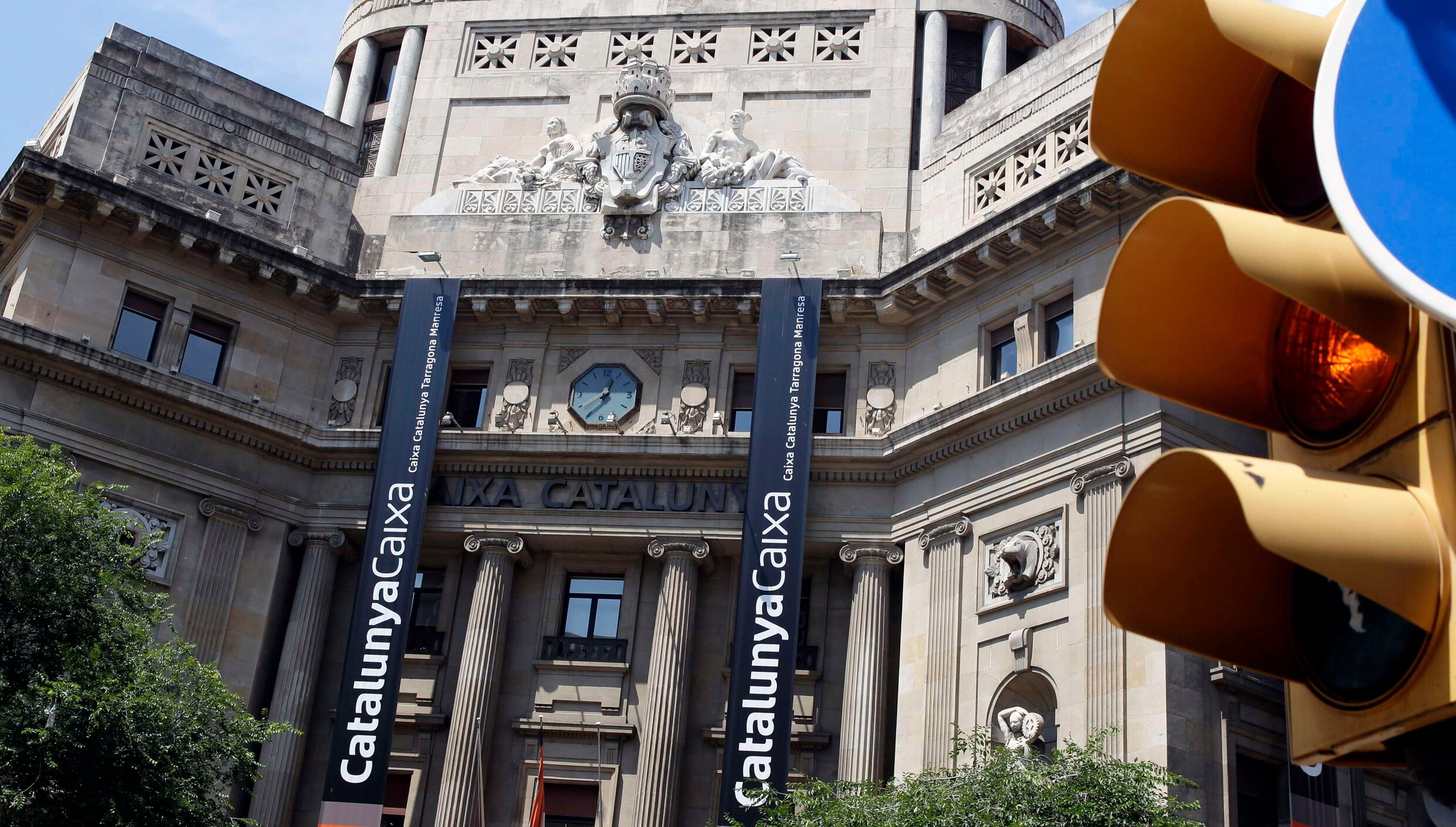 Het hoofdkwarier van de bank Catalunya Caixa in Barcelona.