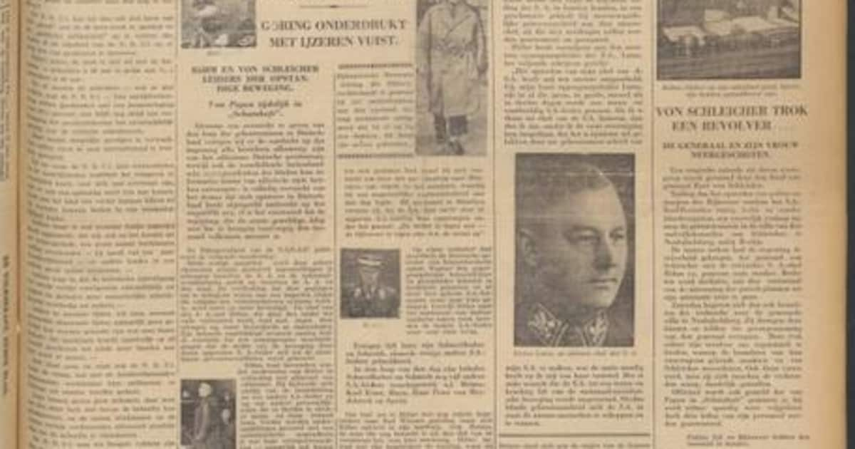 In 1934 Viel Nog In De Volkskrant Te Lezen Dat Hitler De Wereld Een ...