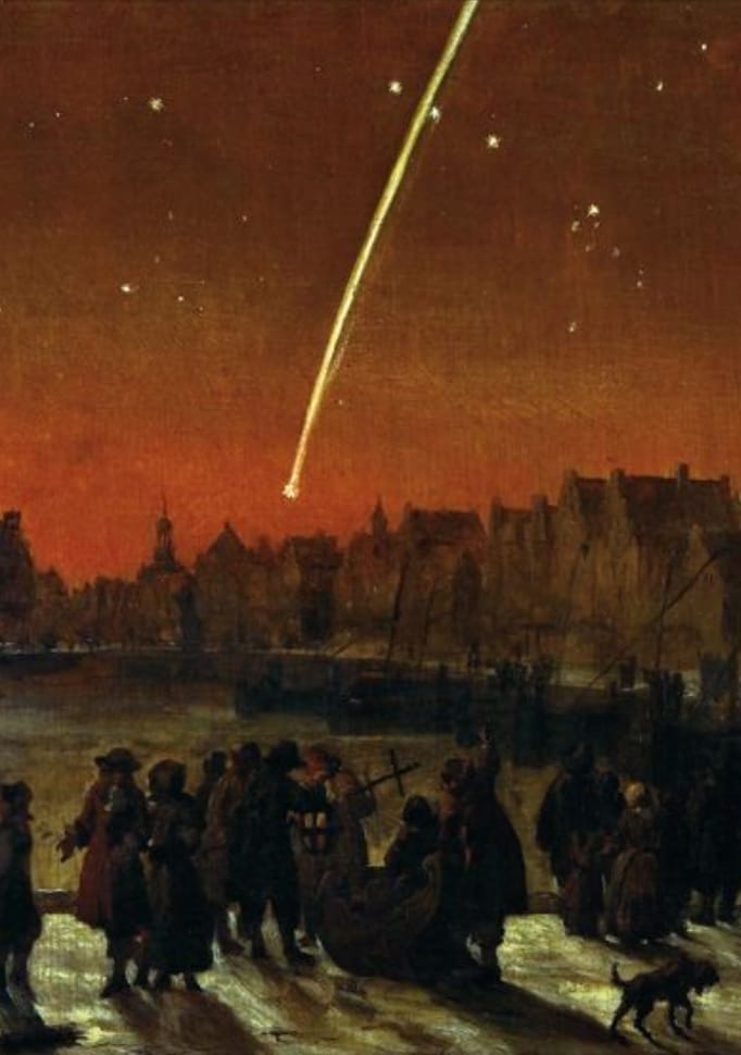Lieve Verschuier, Staartster boven Rotterdam (detail), 1680