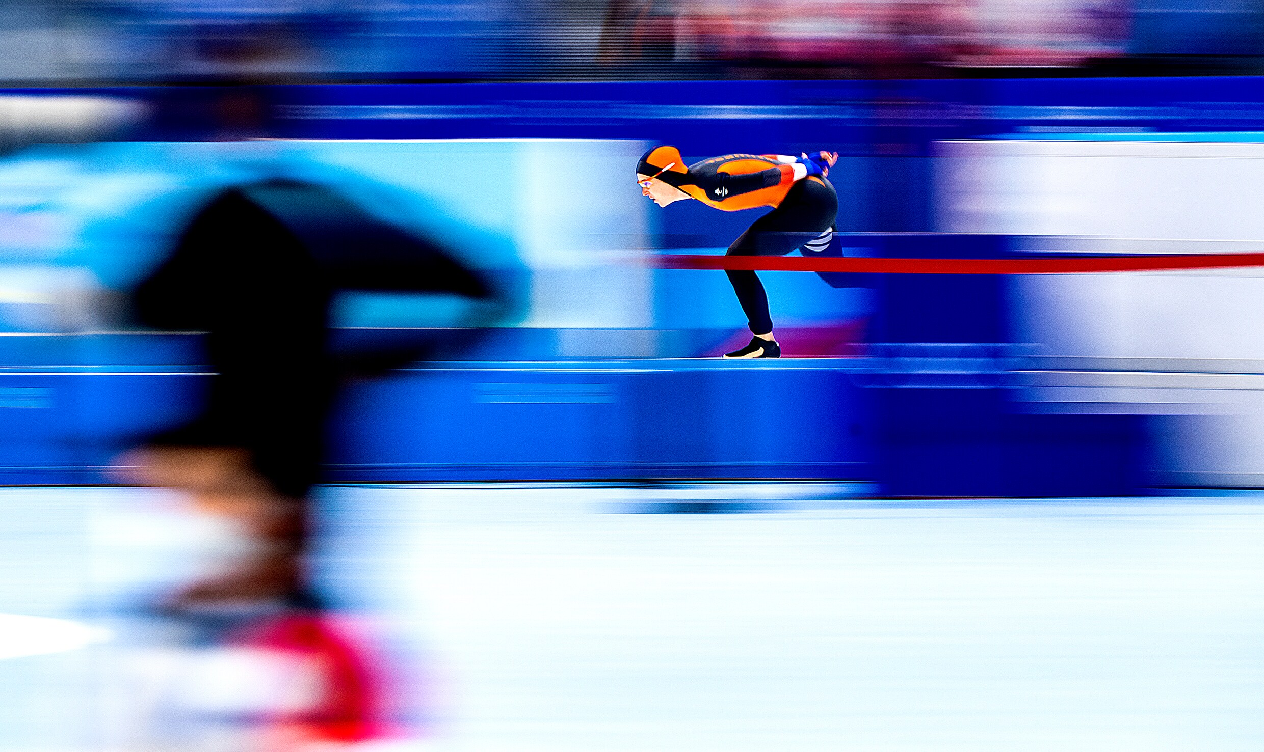 Ireen Wüst op weg naar weer goud op de 1.500 meter.