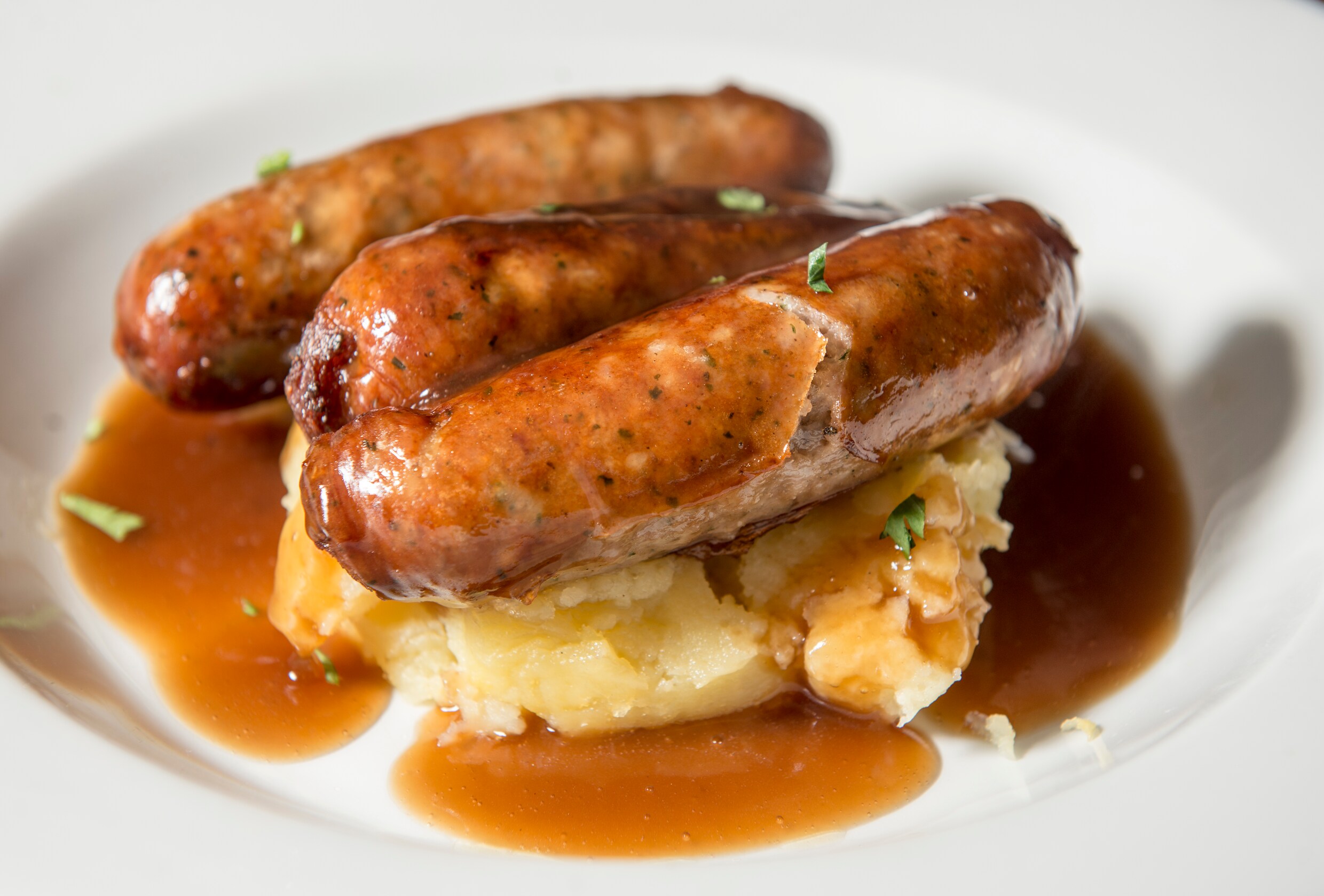 Bangers with mash