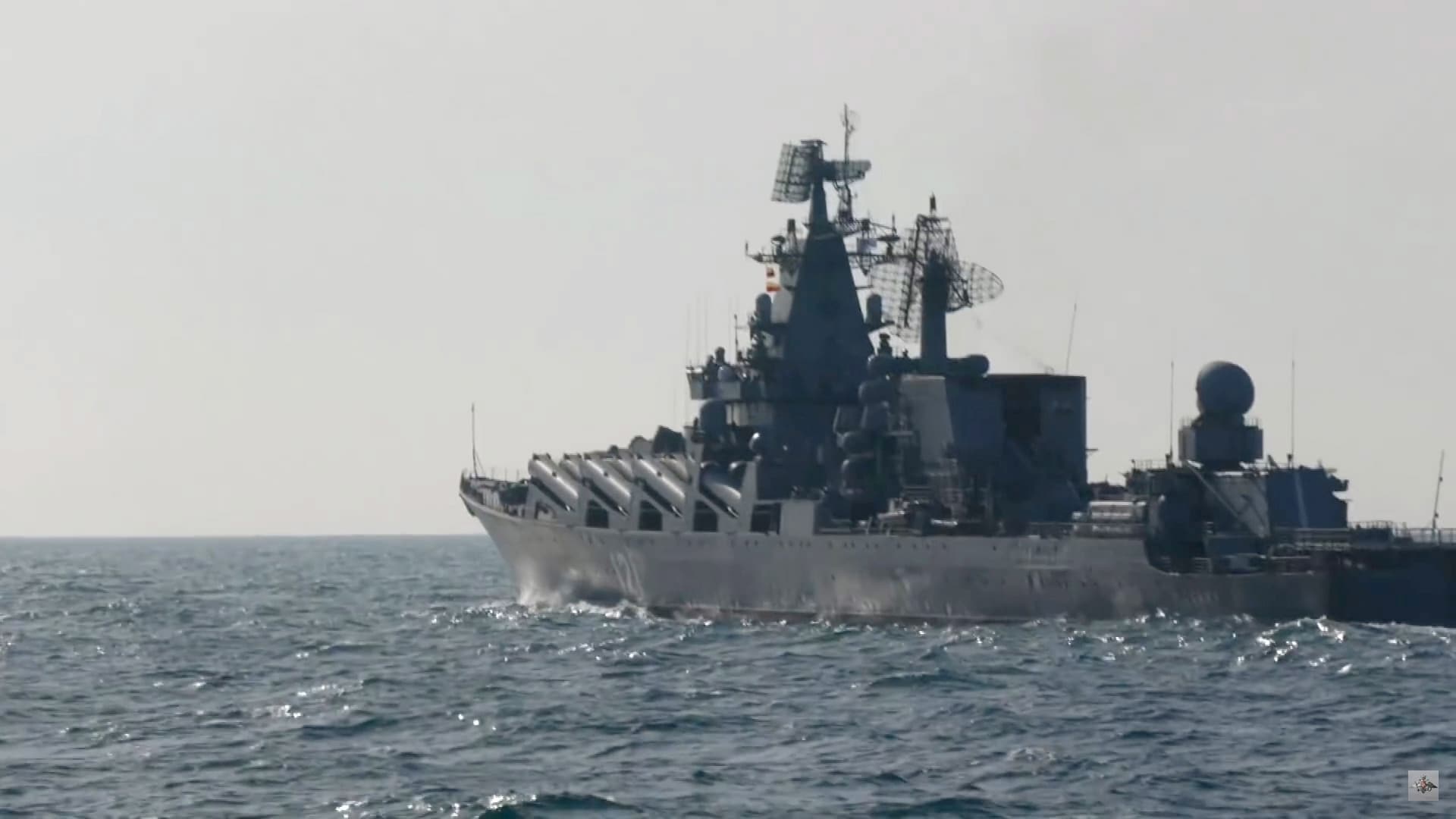 Archiefbeeld van een Russisch oorlogsschip.