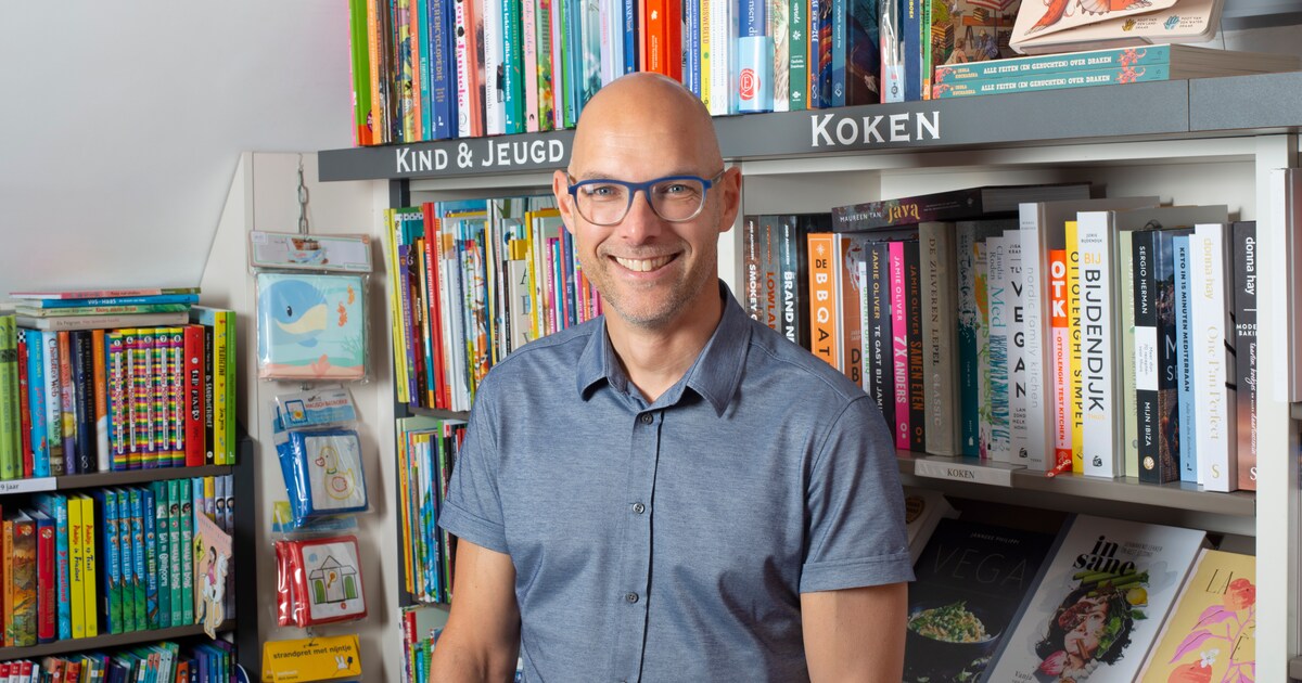 Michiel Funke van Boekhandel Funke op West-Terschelling heeft het noorderlicht helaas gemist