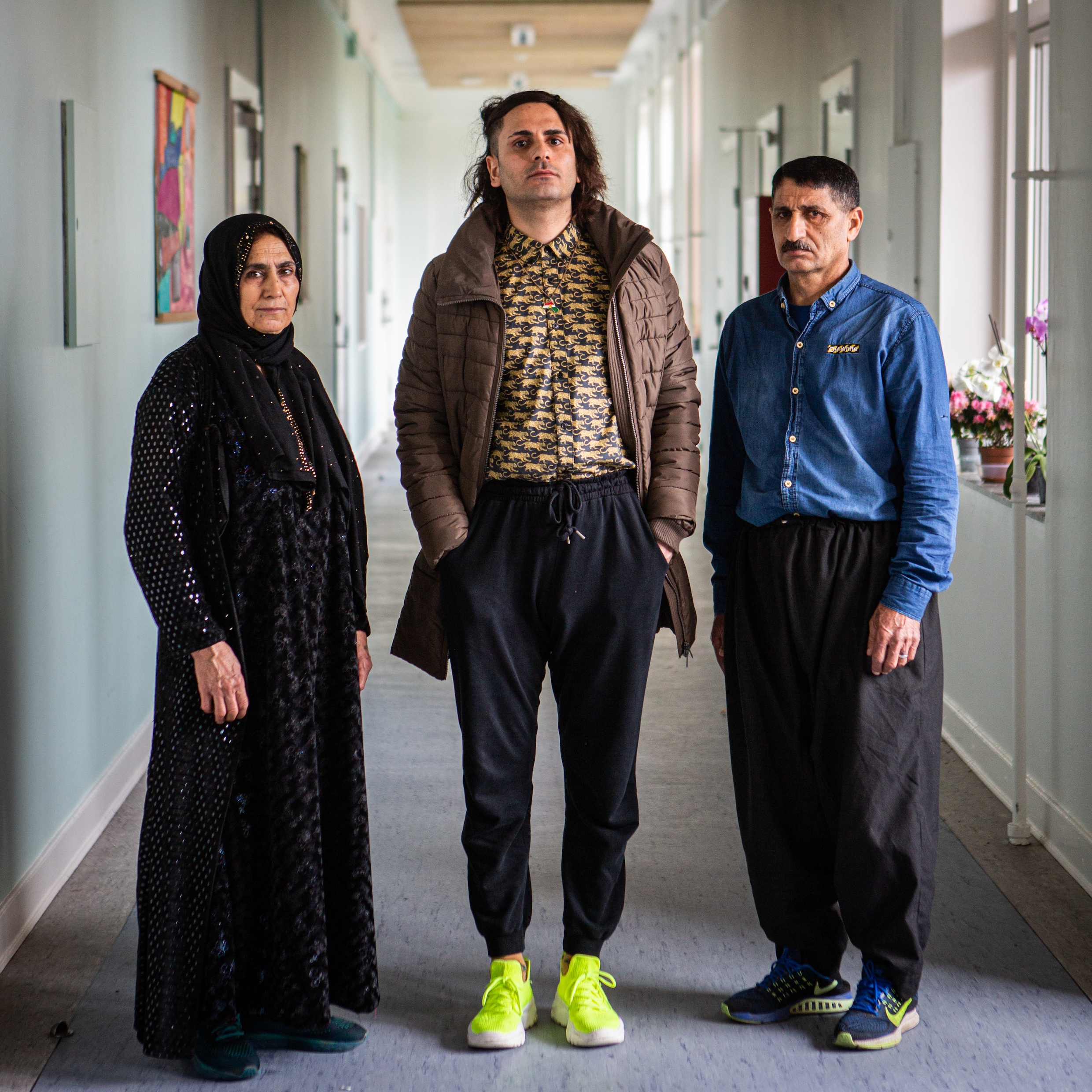 Hawar Azizi met zijn ouders in vertrekcentrum Avnstrup.