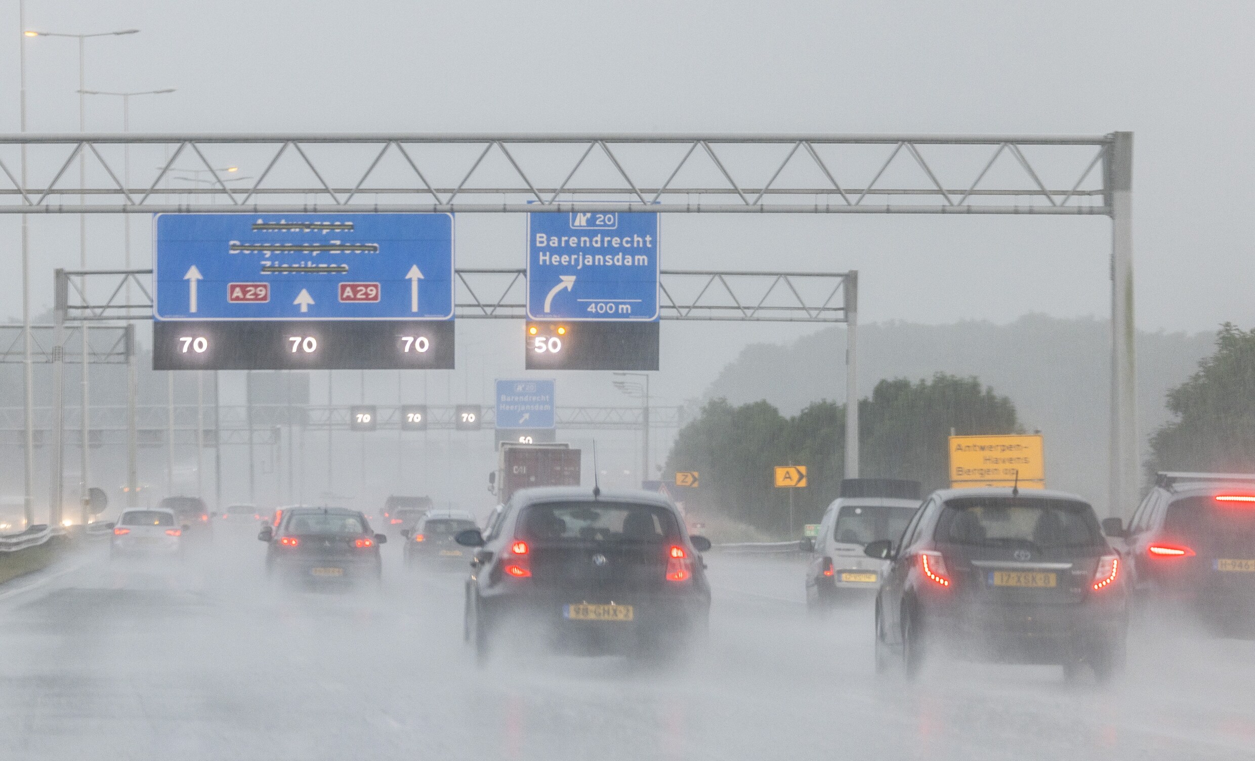Langzaam rijdend verkeer.