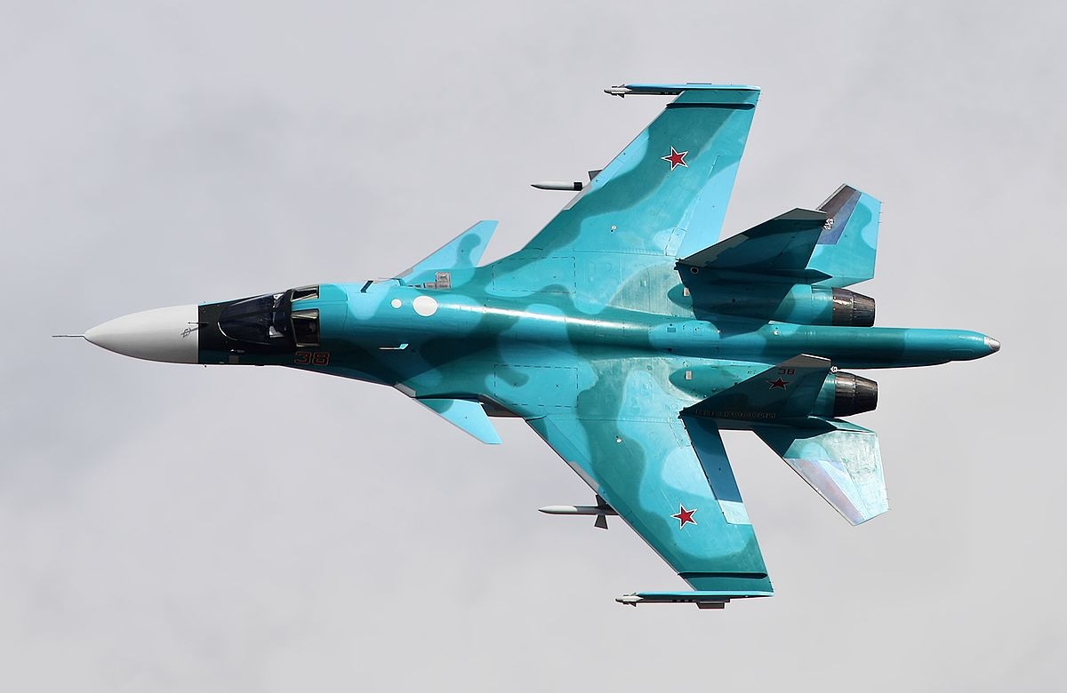 Een Su-34-straaljager.