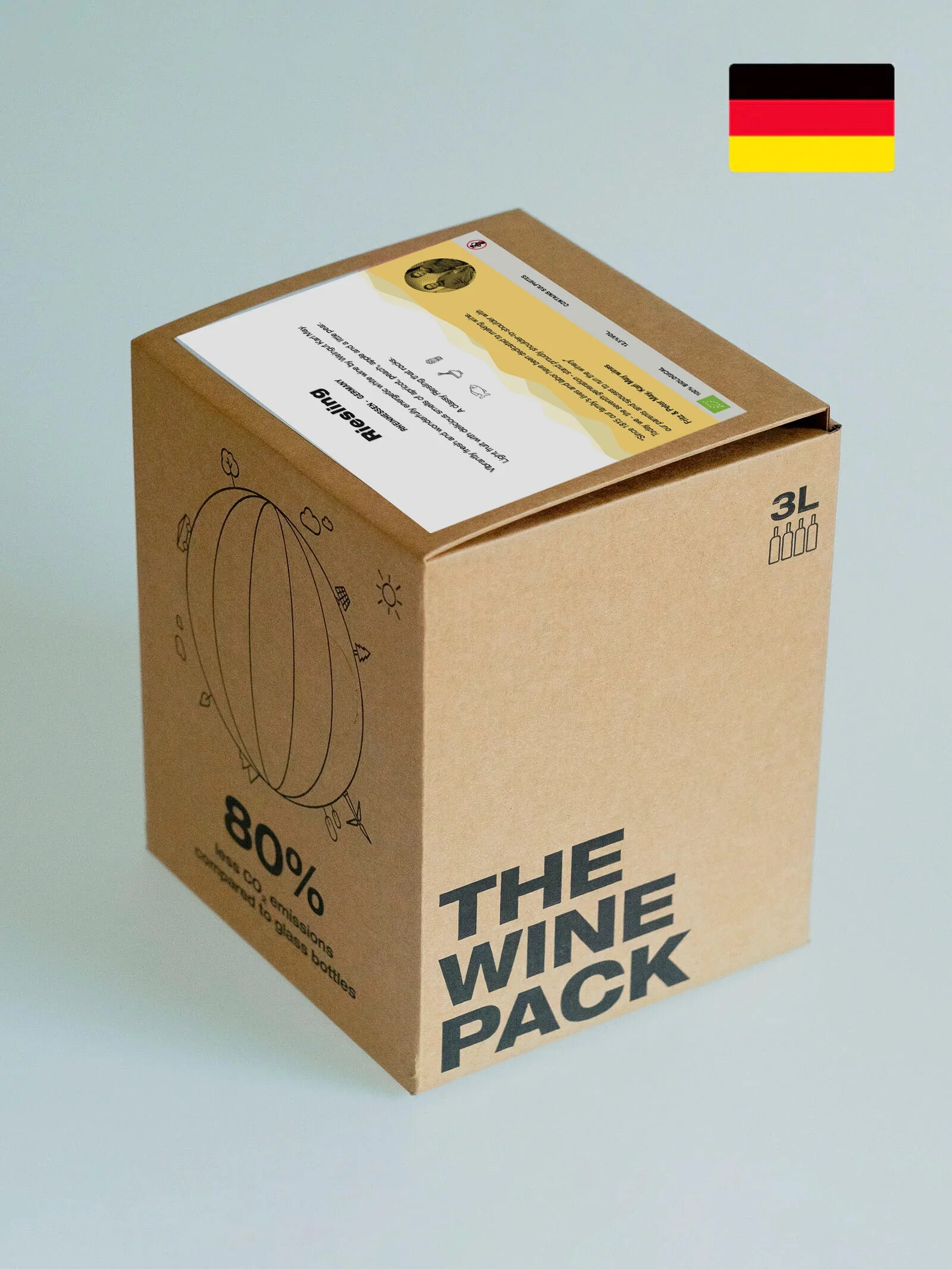 We zijn weer eens bij de bag-in-box, en deze riesling valt beslist niet ...