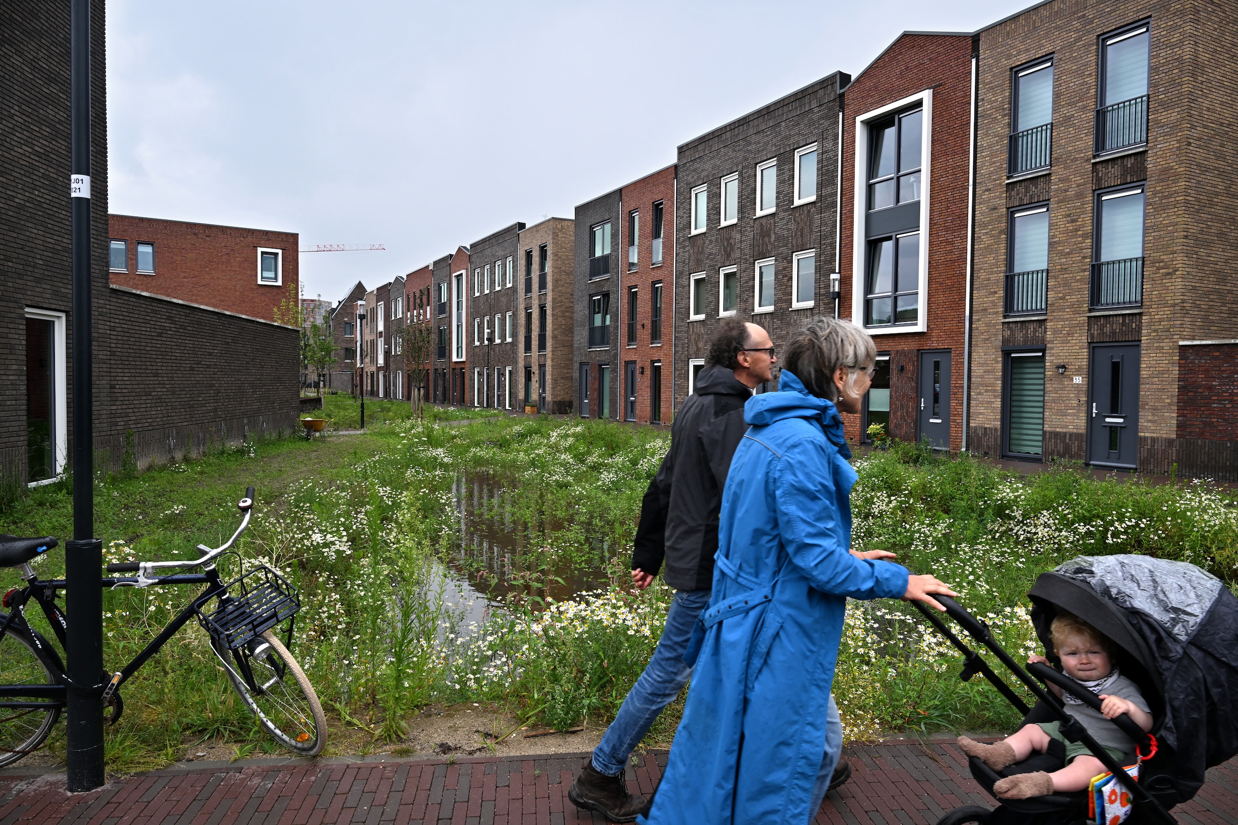 Nieuwbouw bij de Waalsprong in Lent, Nijmegen.