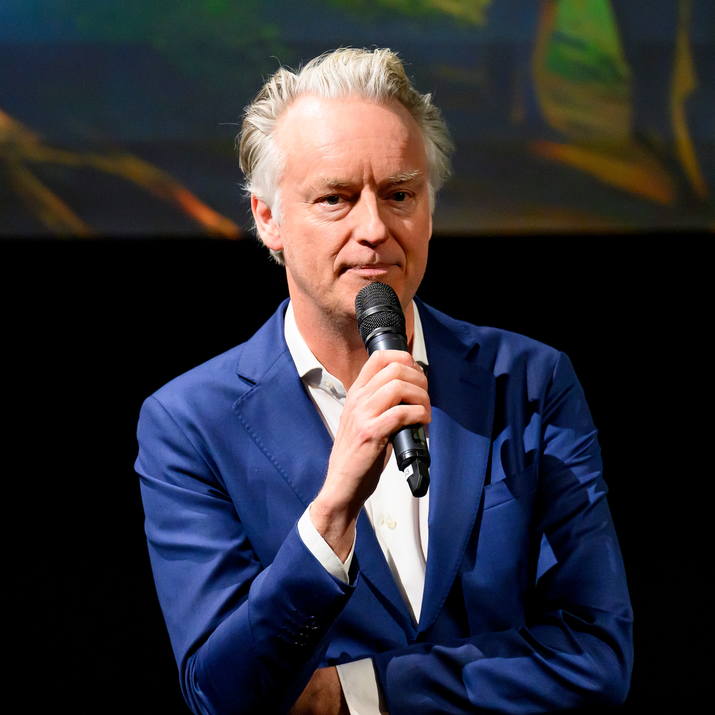 Taco Zimmerman in Eye Filmmuseum bij de bekendmaking van het lied van Claude voor het Songfestival in 2025.