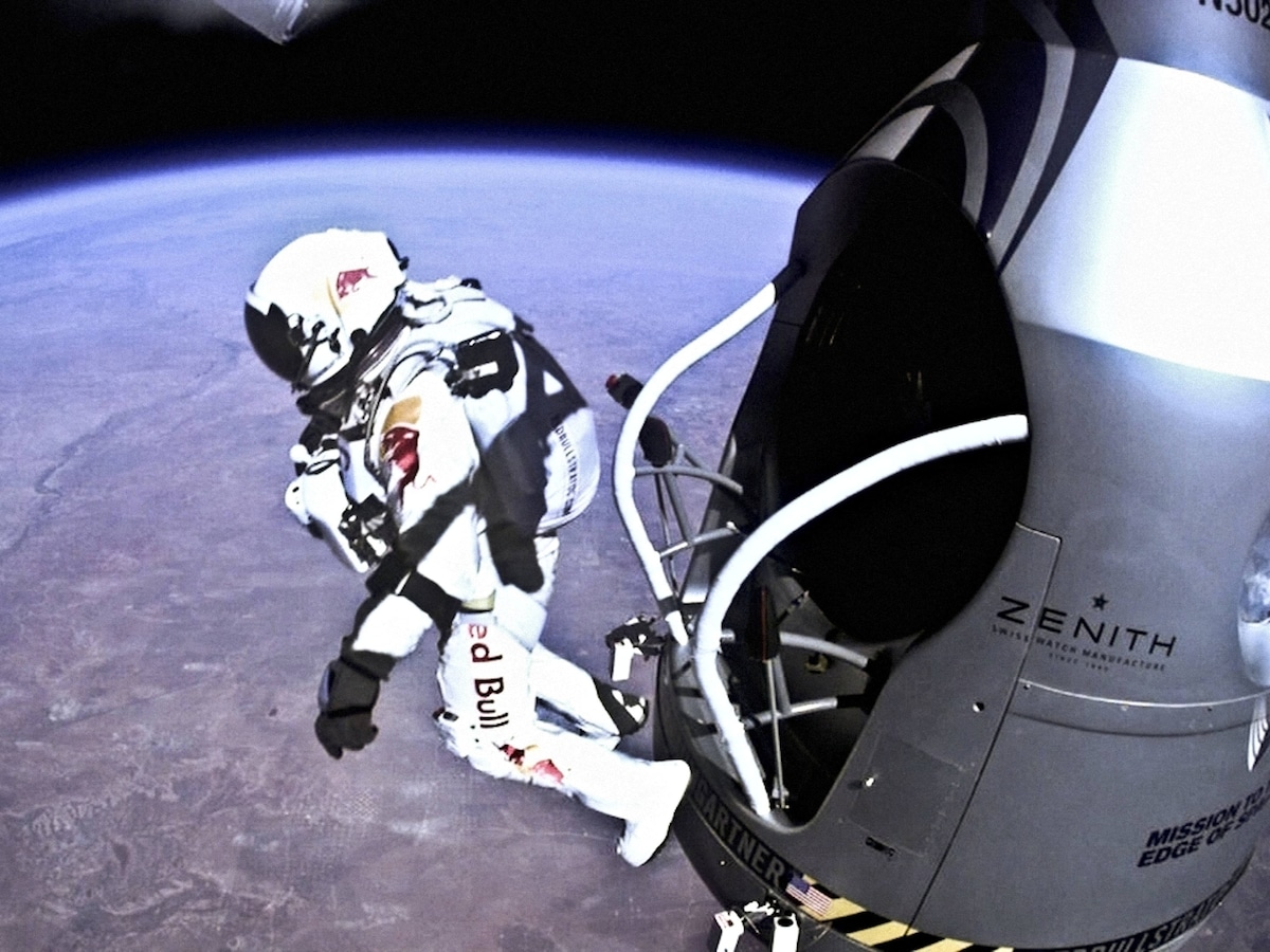 Skydiver Felix Baumgartner (1969-2025) voelde zich nietig, 39