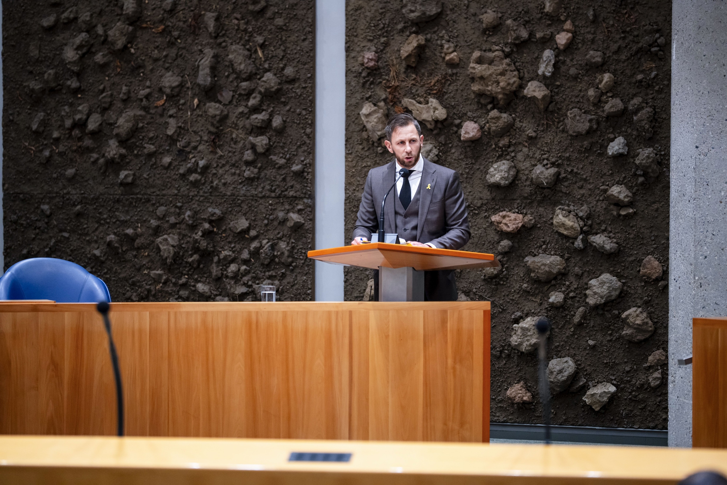 Maikel Boon van de PVV tijdens een debat in de Tweede Kamer