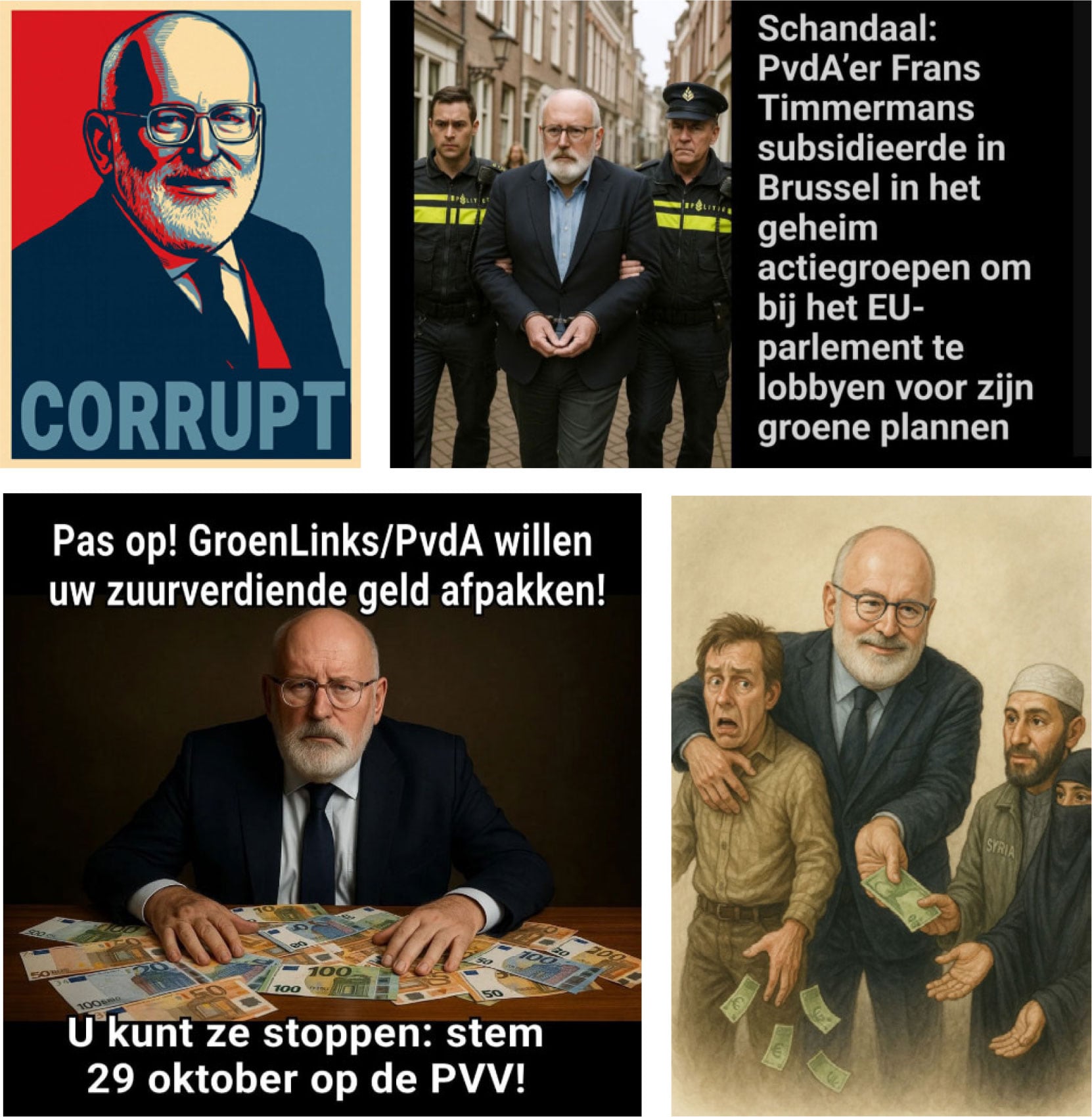 Twee PVV-Kamerleden vallen met nepbeelden anoniem Timmermans aan ...