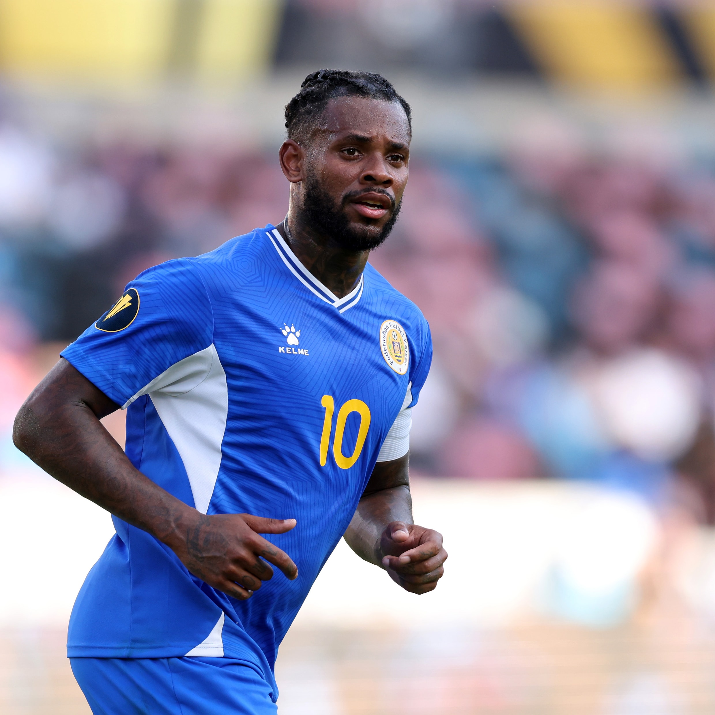 Aanvoerder Leandro Bacuna van het Curaçaose elftal.
