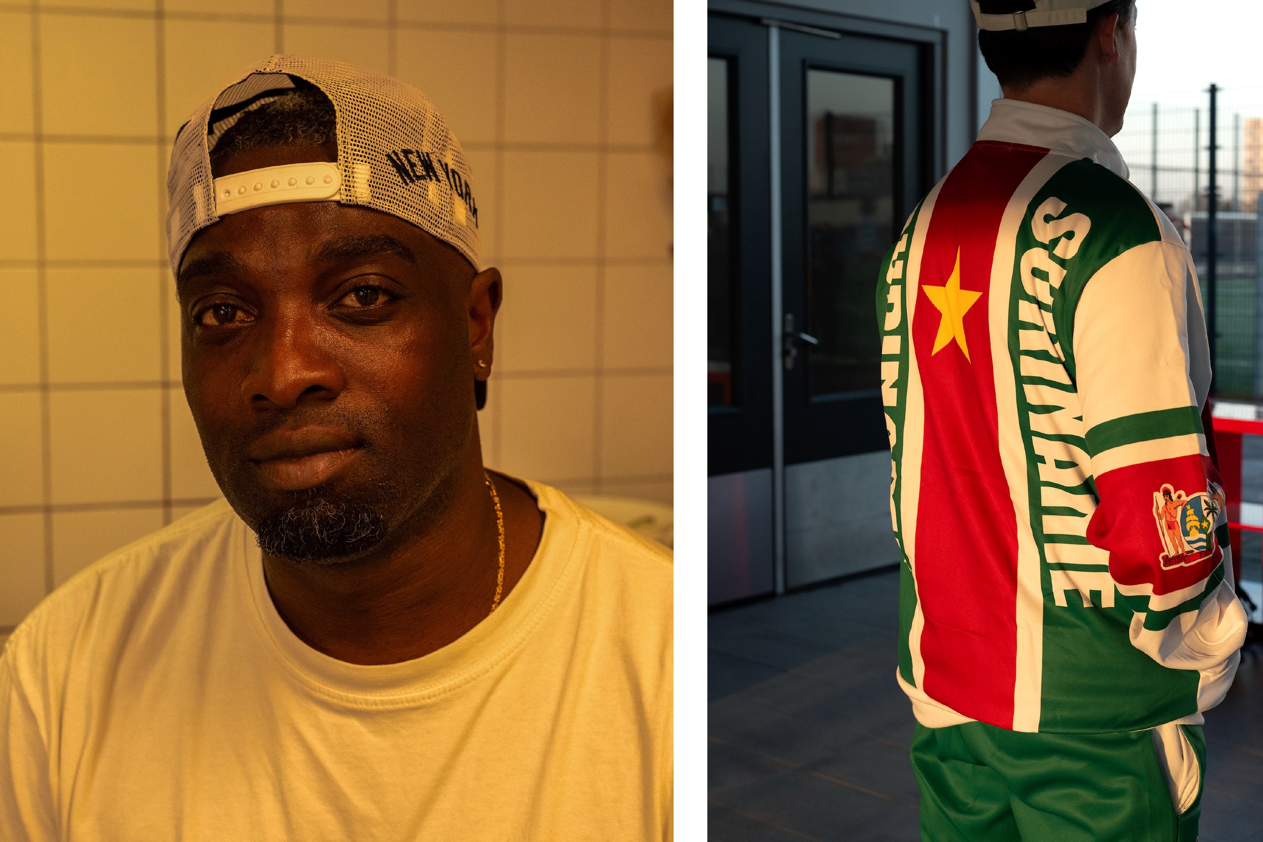 Vrijwilliger Gregory Hardley (links) en lid Wessel Slag.