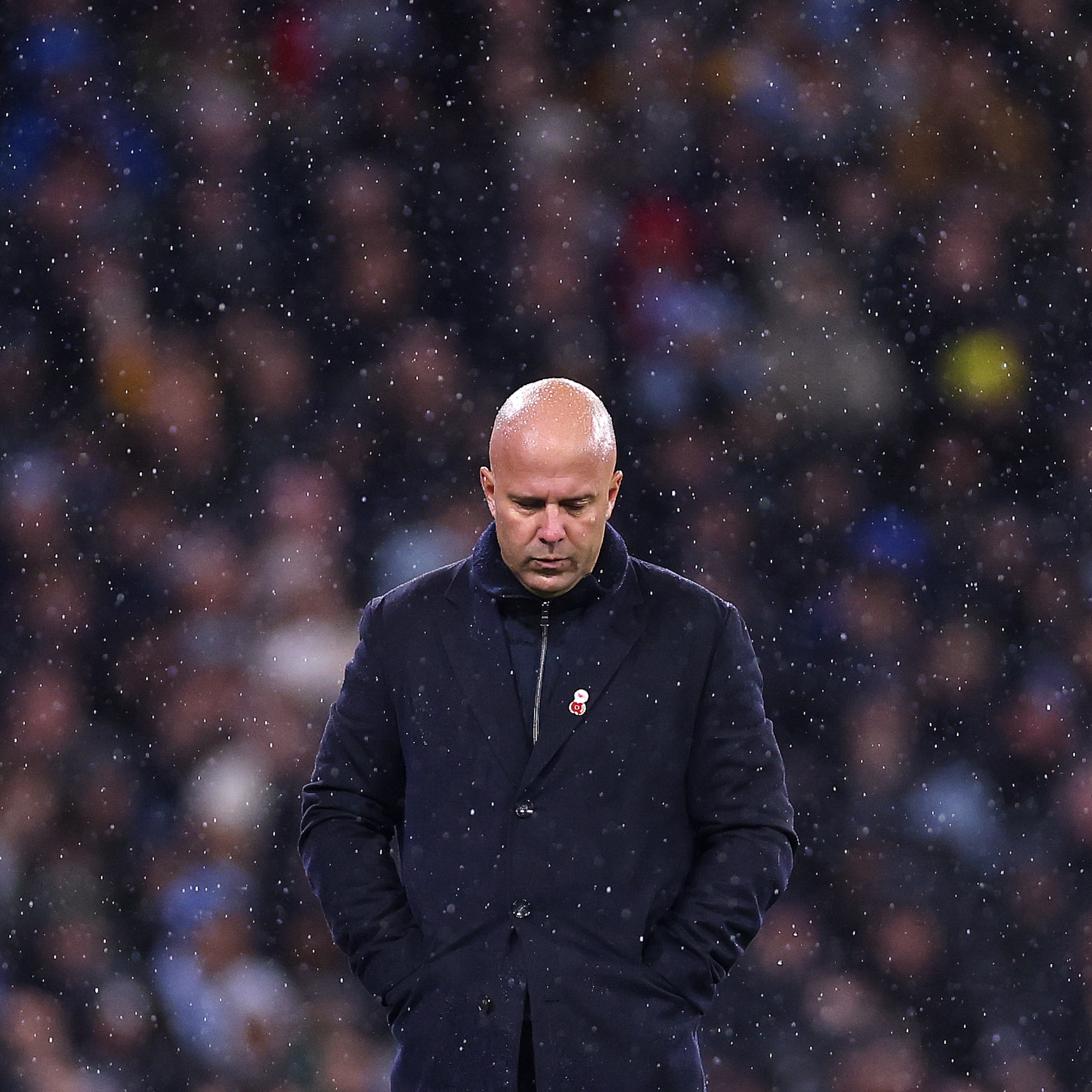 Arne Slot op 9 november, na afloop van de wedstrijd Manchester City-Liverpool (3-0).