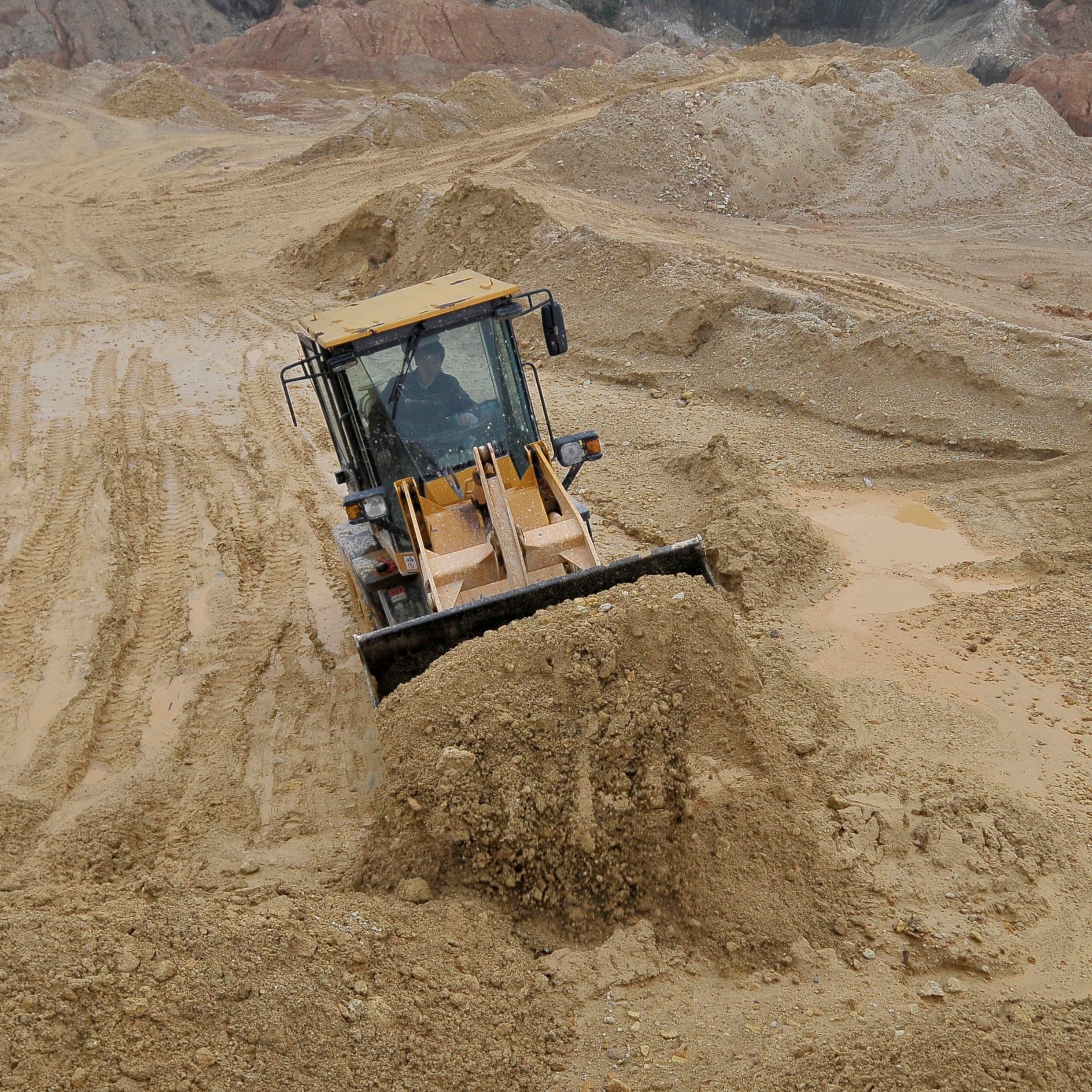 Mijn van zeldzame aardmetalen in de regio Nancheng, provincie Jiangxi.