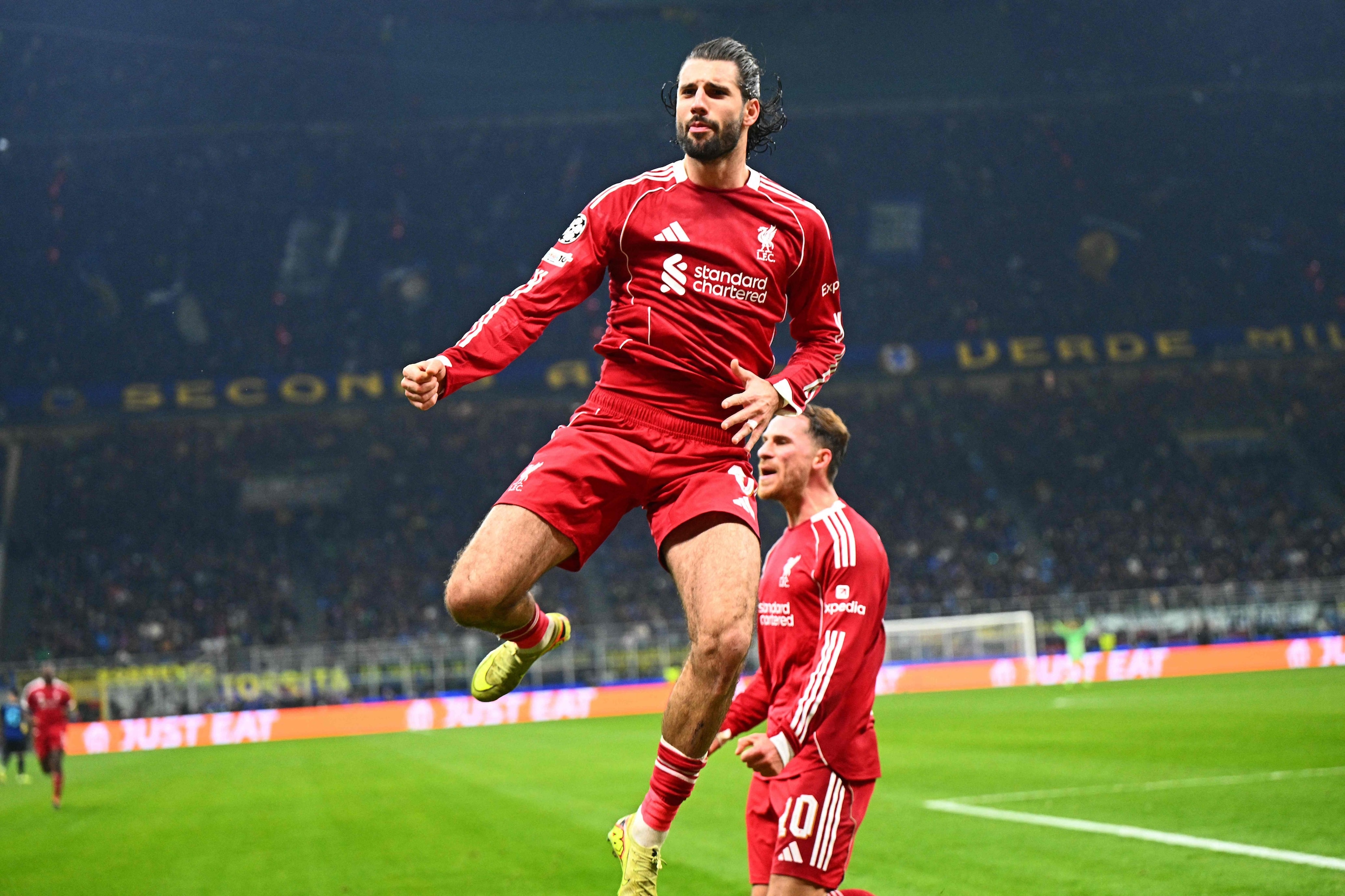 Dominik Szoboszlai viert zijn doelpunt.