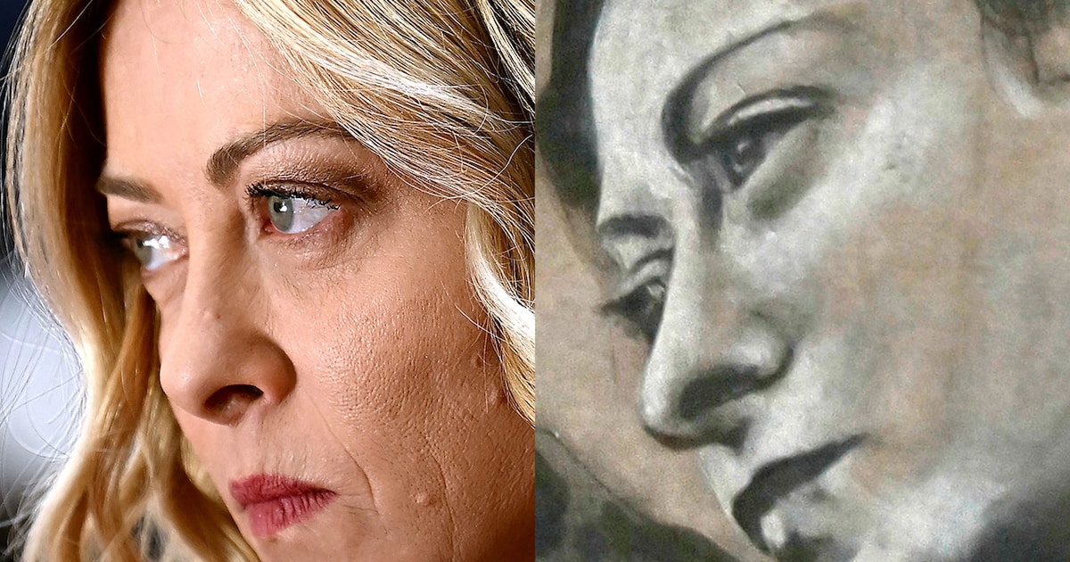 Italianen vragen zich af: is het een engel op de gerestaureerde fresco, of écht premier Meloni?