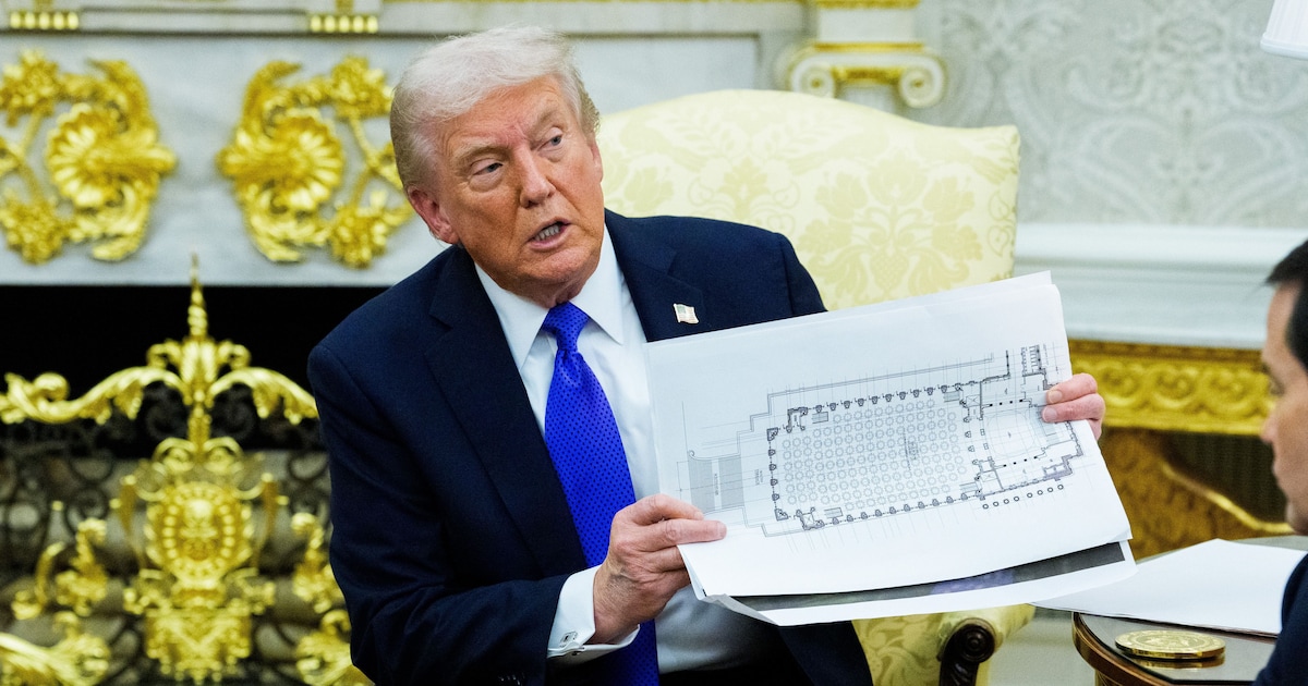 Niet ‘America First’: Trumps nieuwe balzaal wordt gebouwd met gedoneerd Europees staal