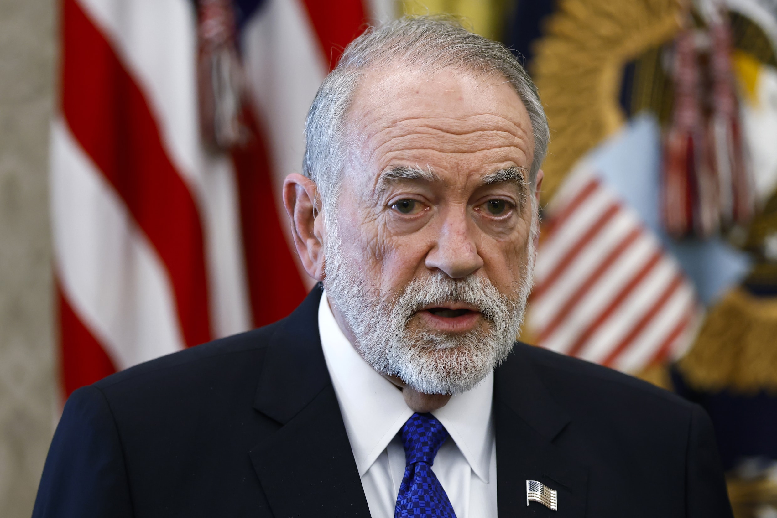 De Amerikaanse ambassadeur in Israël, Mike Huckabee. 