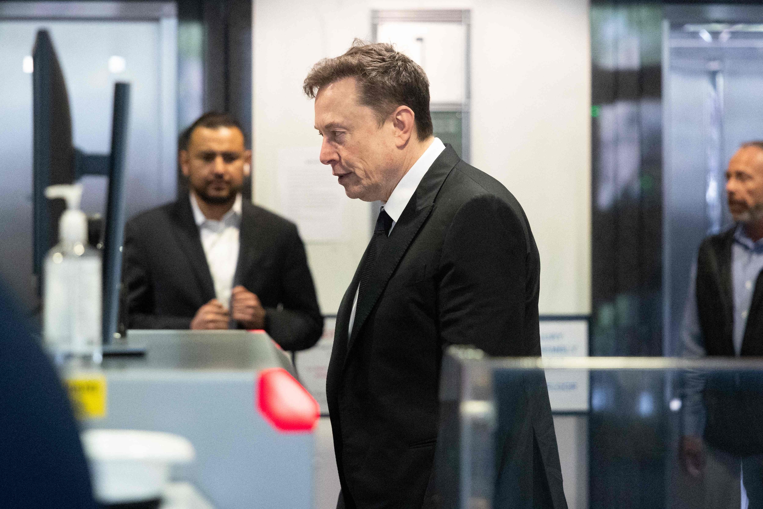Elon Musk eind vorige maand in de rechtbank. 