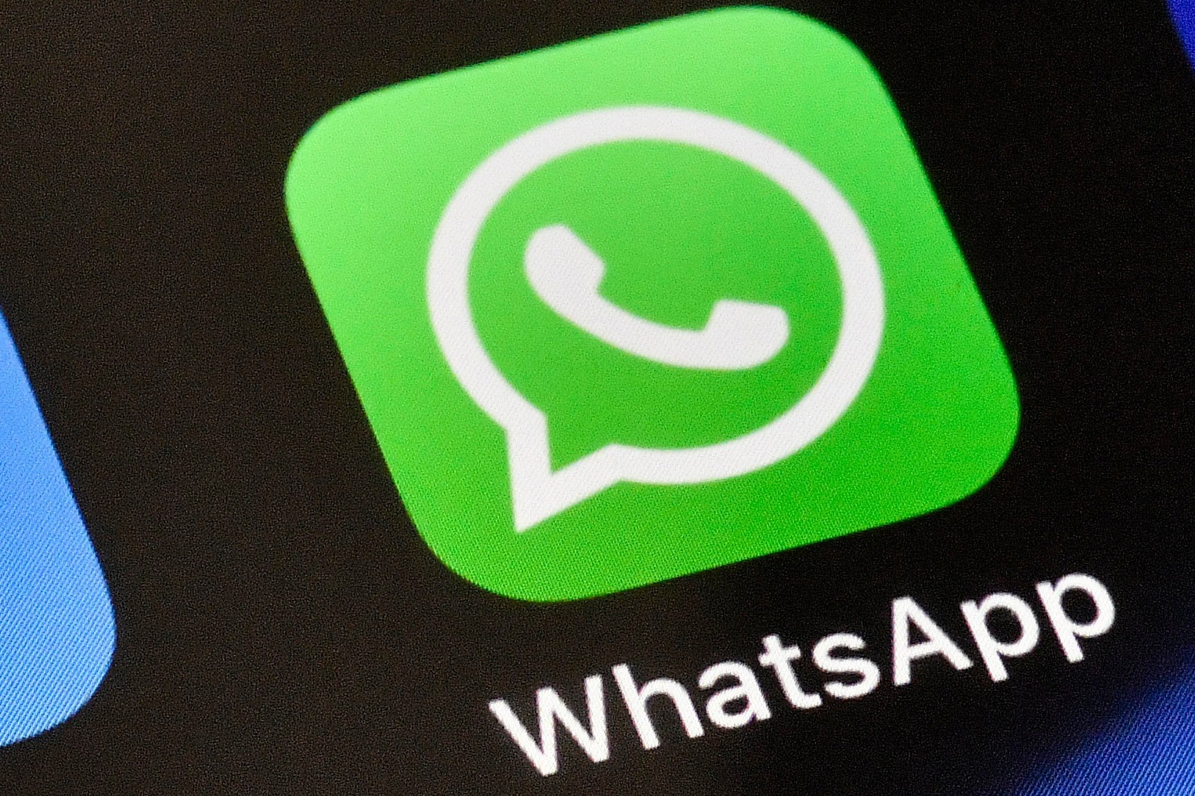 Het logo van WhatsApp op een iPhone.