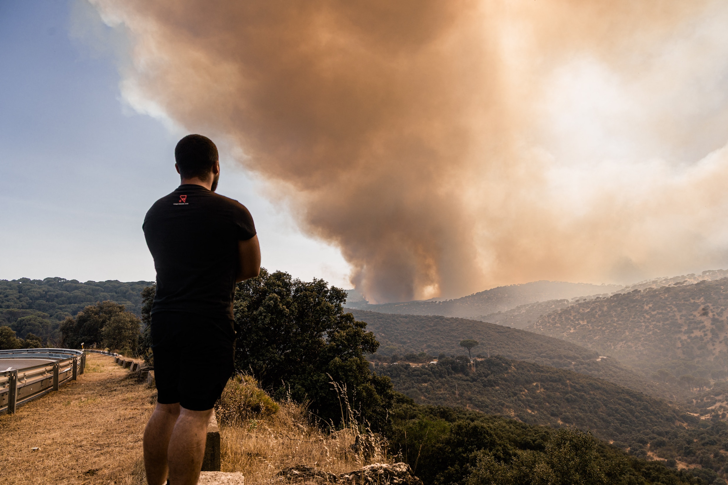 Grote brand in San Martín de Valdeiglesias, in de regio Madrid.