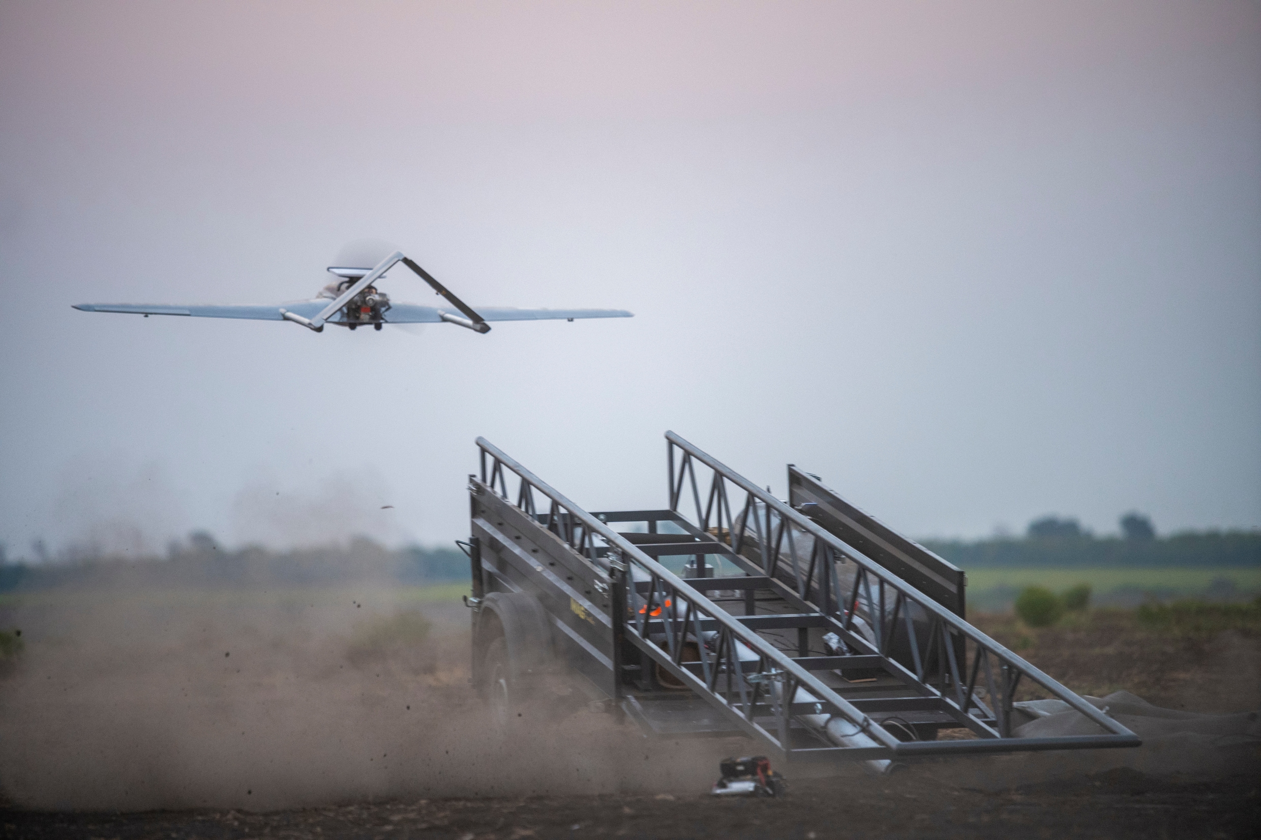 De lancering van een Oekraïense langeafstandsdrone, eerder deze maand.