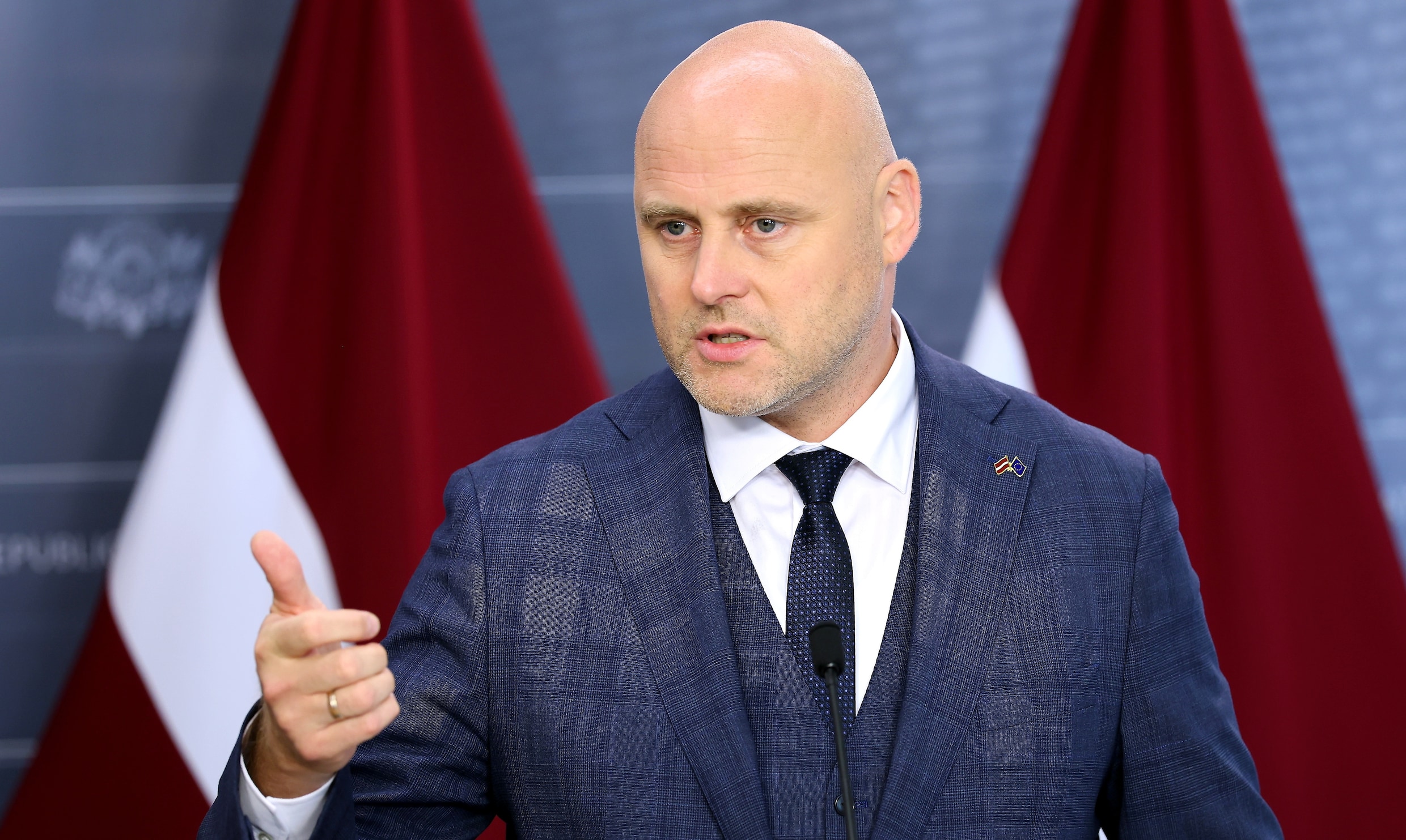 Andris Kulbergs, de premier van Letland. 