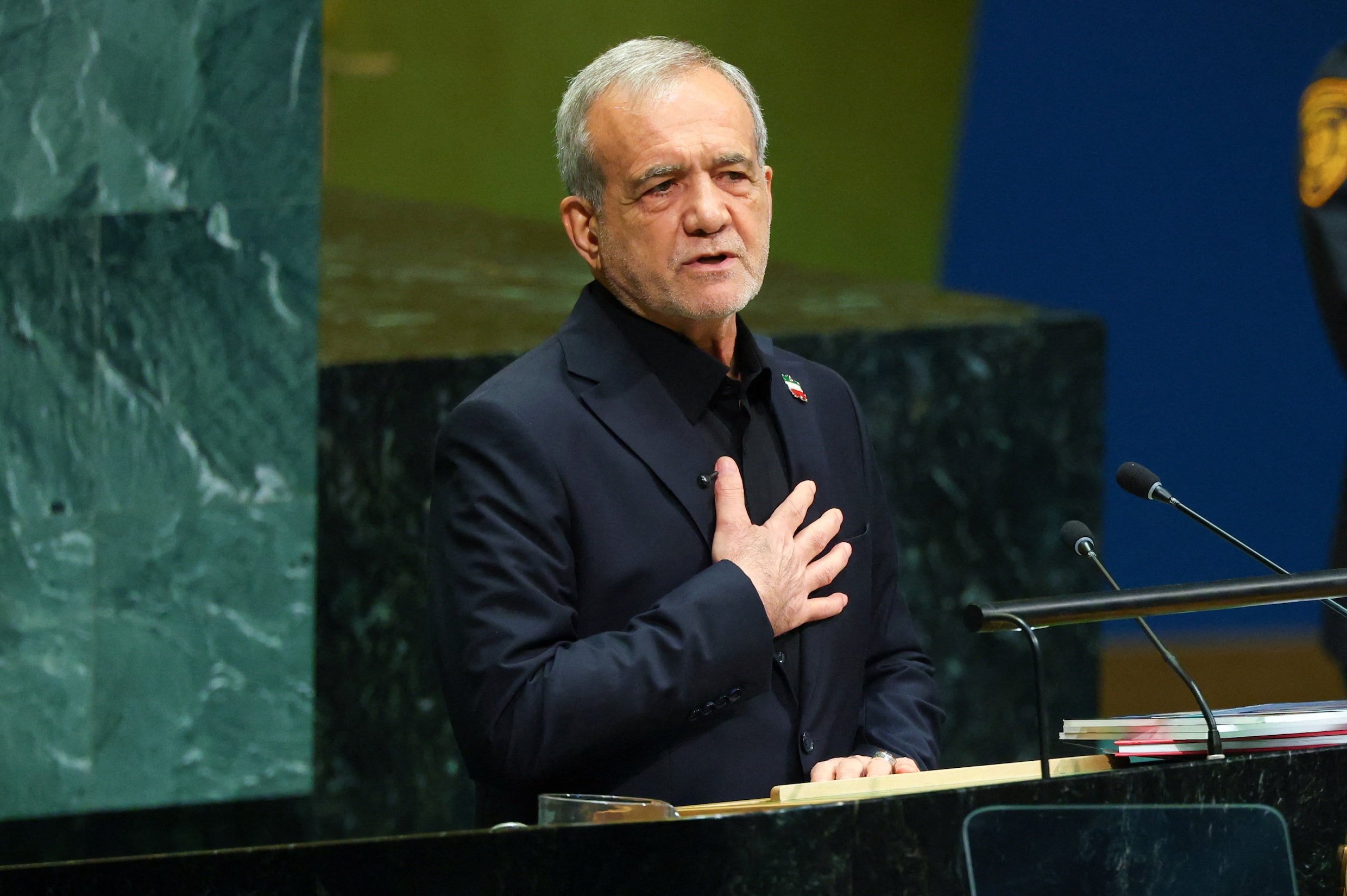 Masoud Pezeshkian, de president van Iran. 