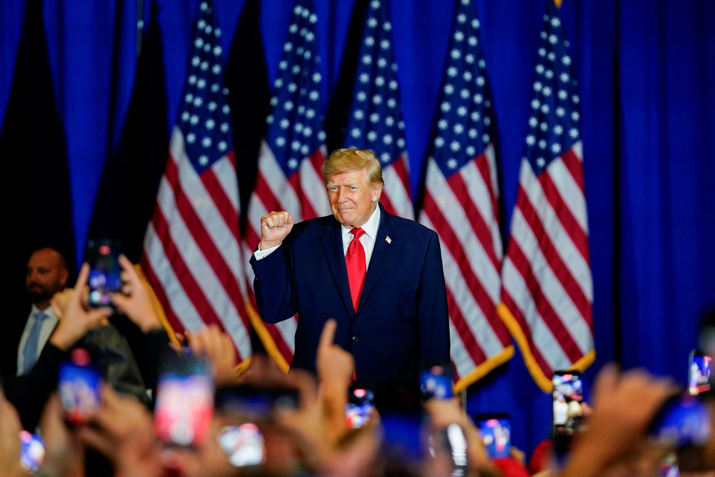 Donald Trump op campagne in Durant (Oklahoma).
