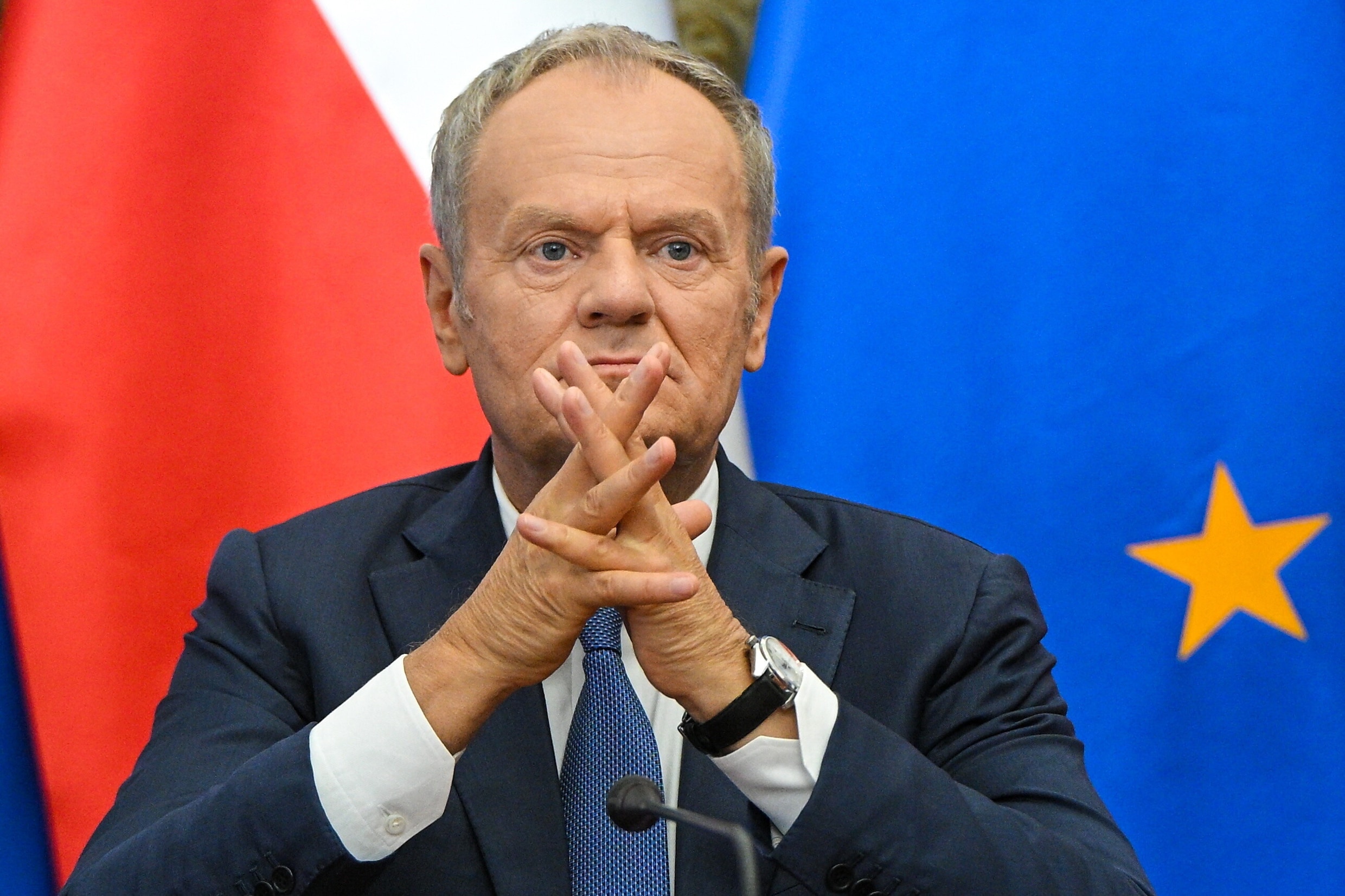 De Poolse premier Donald Tusk. 