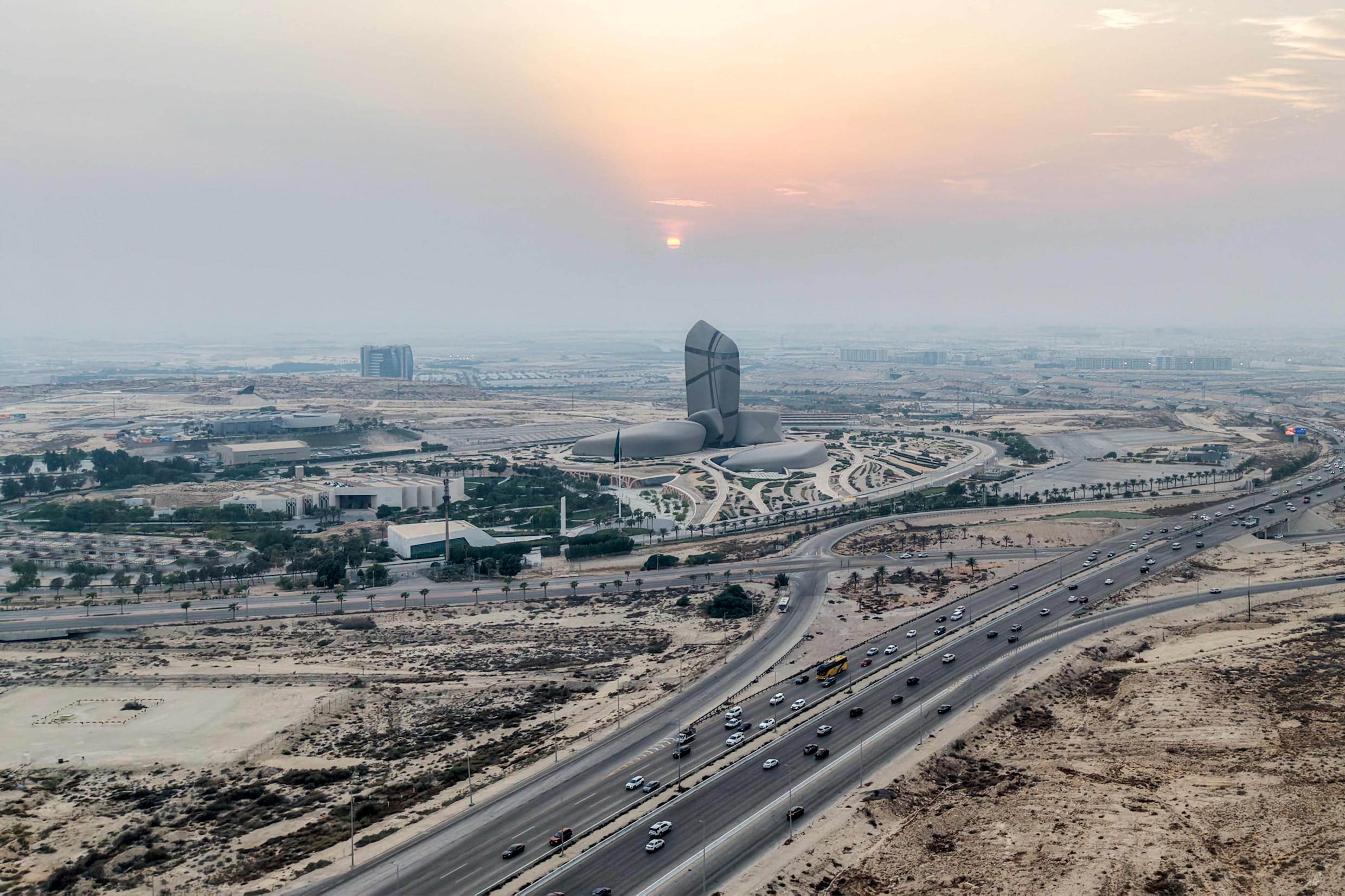 Het hoofdkantoor van het Saoedische staatsoliebedrijf Aramco.