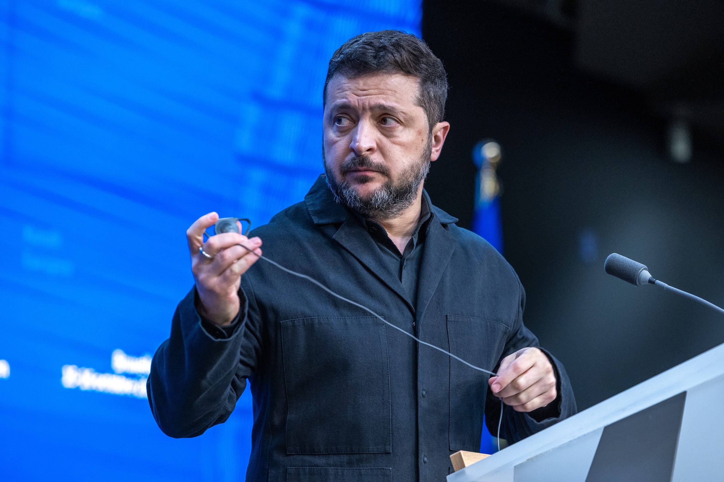 De Oekraïense president Volodymyr Zelensky.