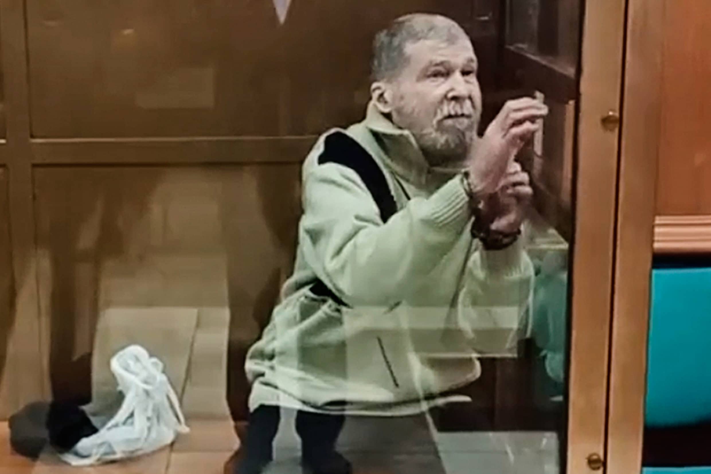 Stephen Hubbard in de rechtbank in Moskou in 2024. 