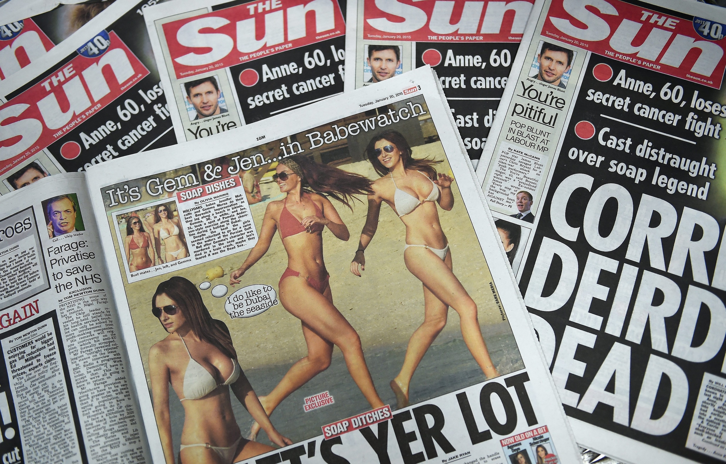 Toch weer blote borsten op Page 3 The Sun | de Volkskrant