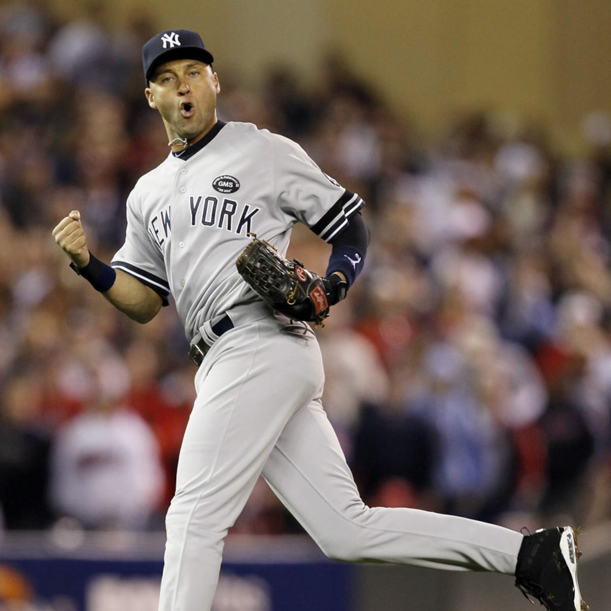 Derek Jeter Afscheidsbehang Derek Jeter Gets Two Hits In Final