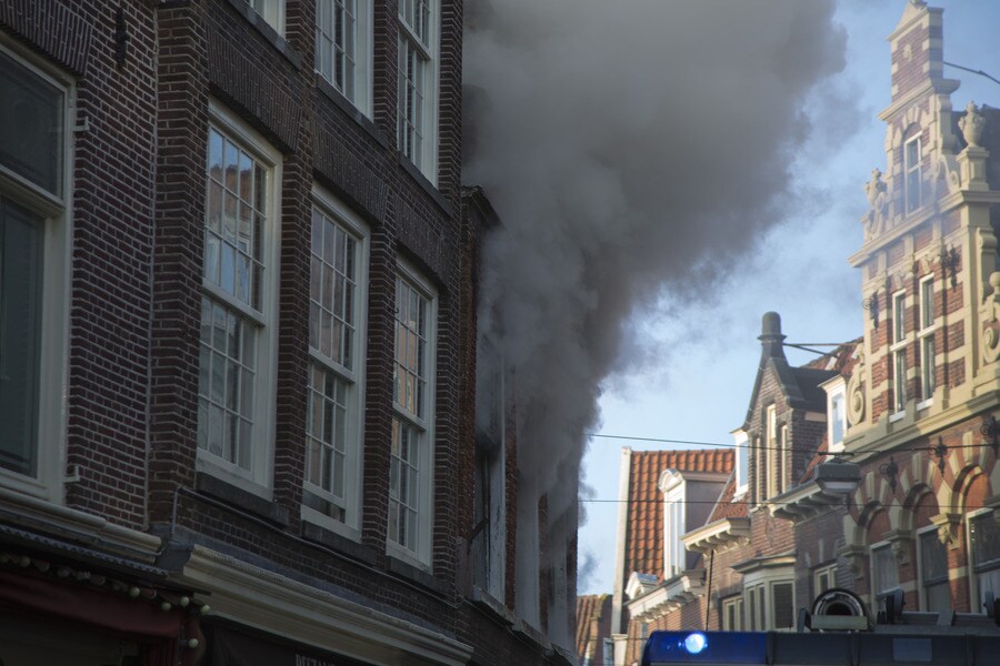 Monumentaal pand in centrum Haarlem afgebrand
