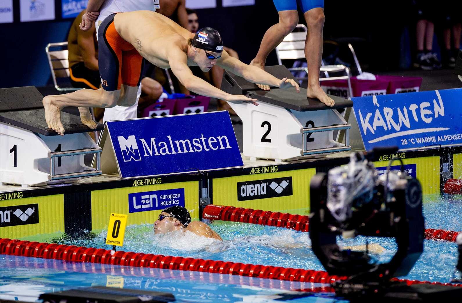 Zwemmers vijfde in Nederlands record op 4x200 vrij